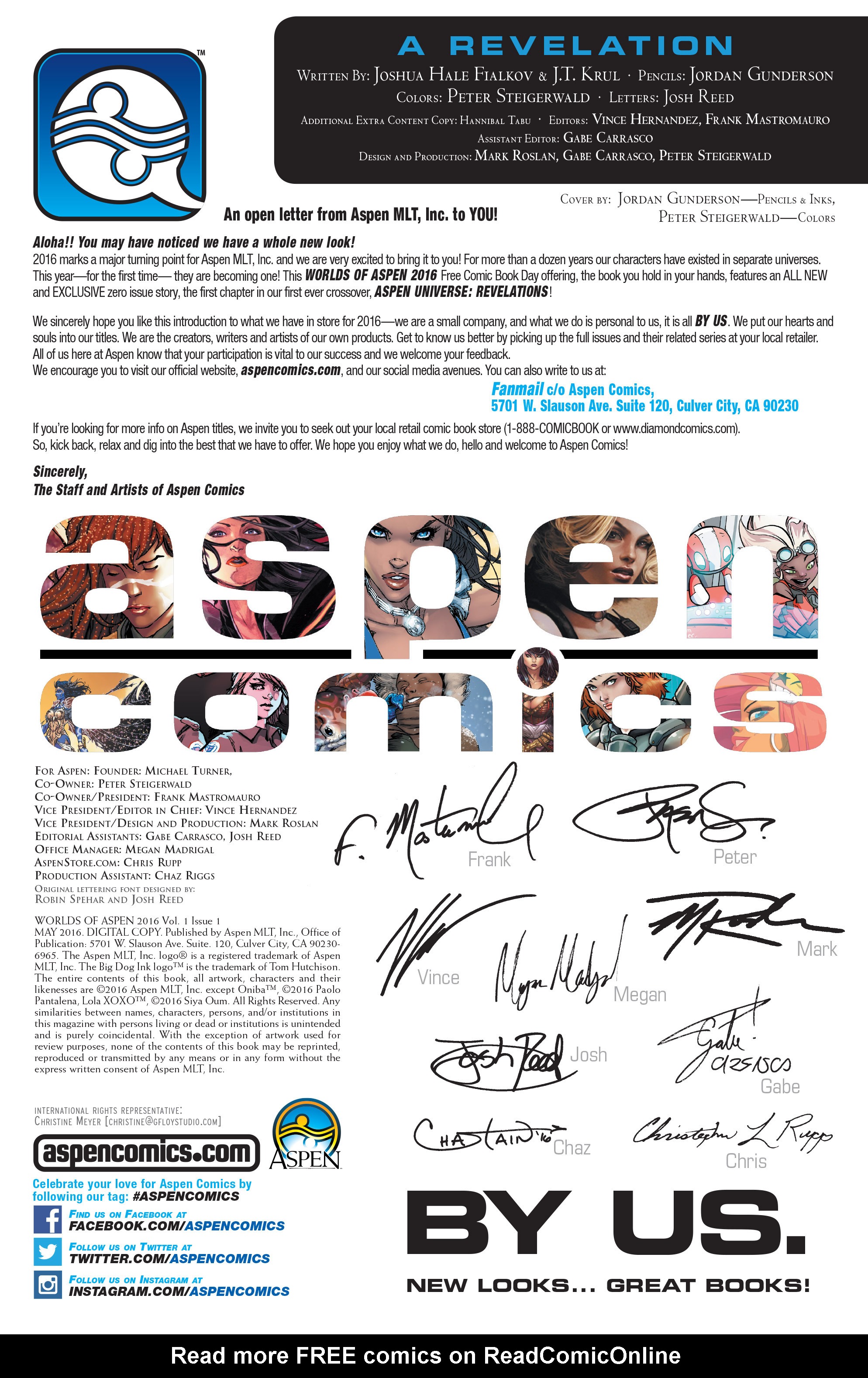 Read online Free Comic Book Day 2016 comic -  Issue # Worlds of Aspen - 2