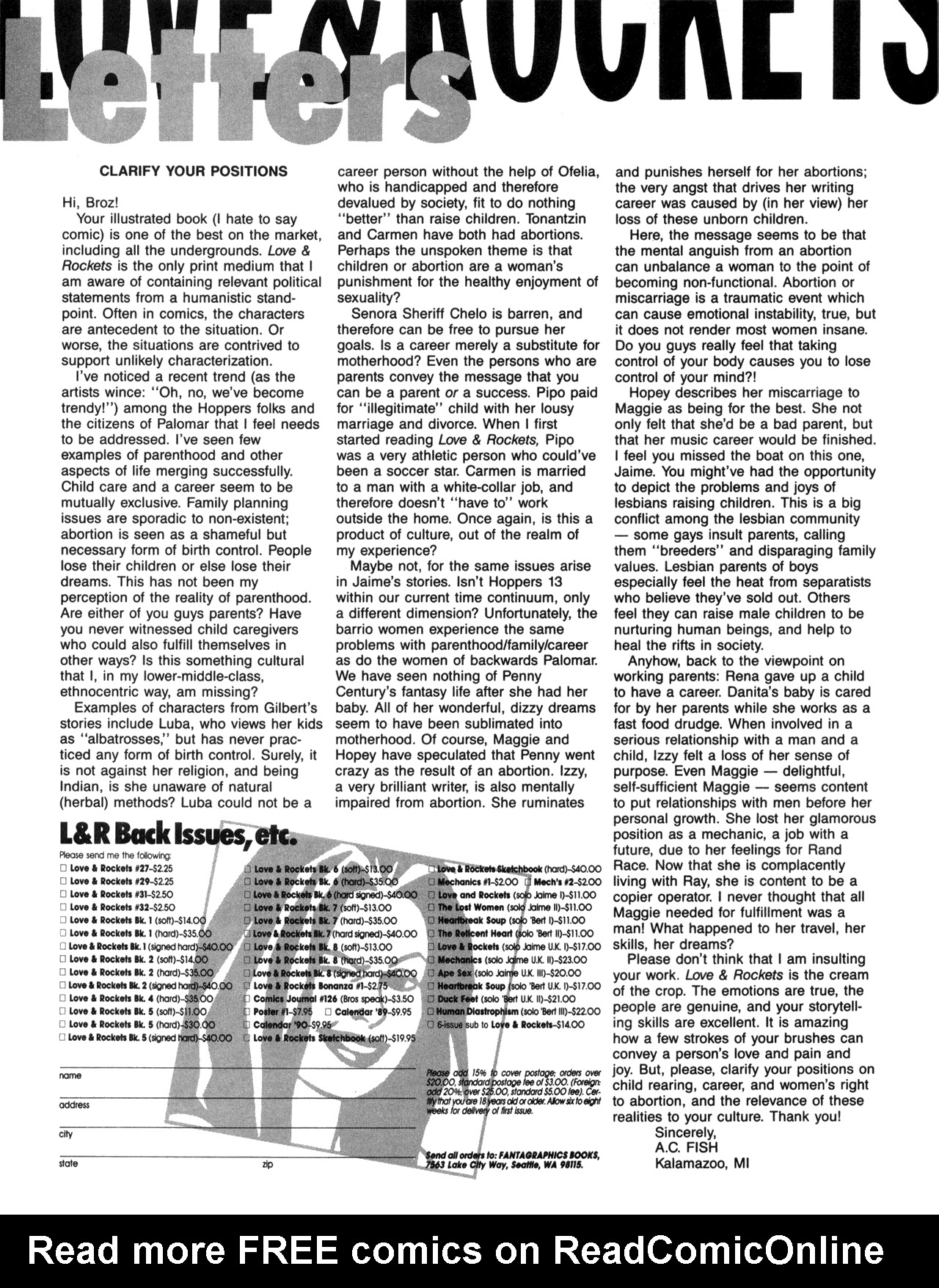 Read online Love and Rockets (1982) comic -  Issue #33 - 34