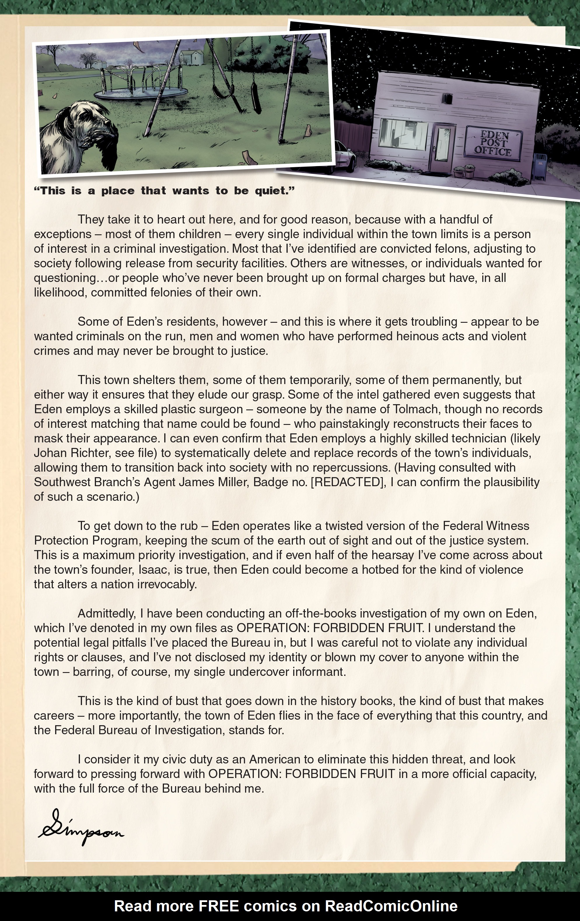 Read online Postal: FBI Dossier comic -  Issue # Full - 7