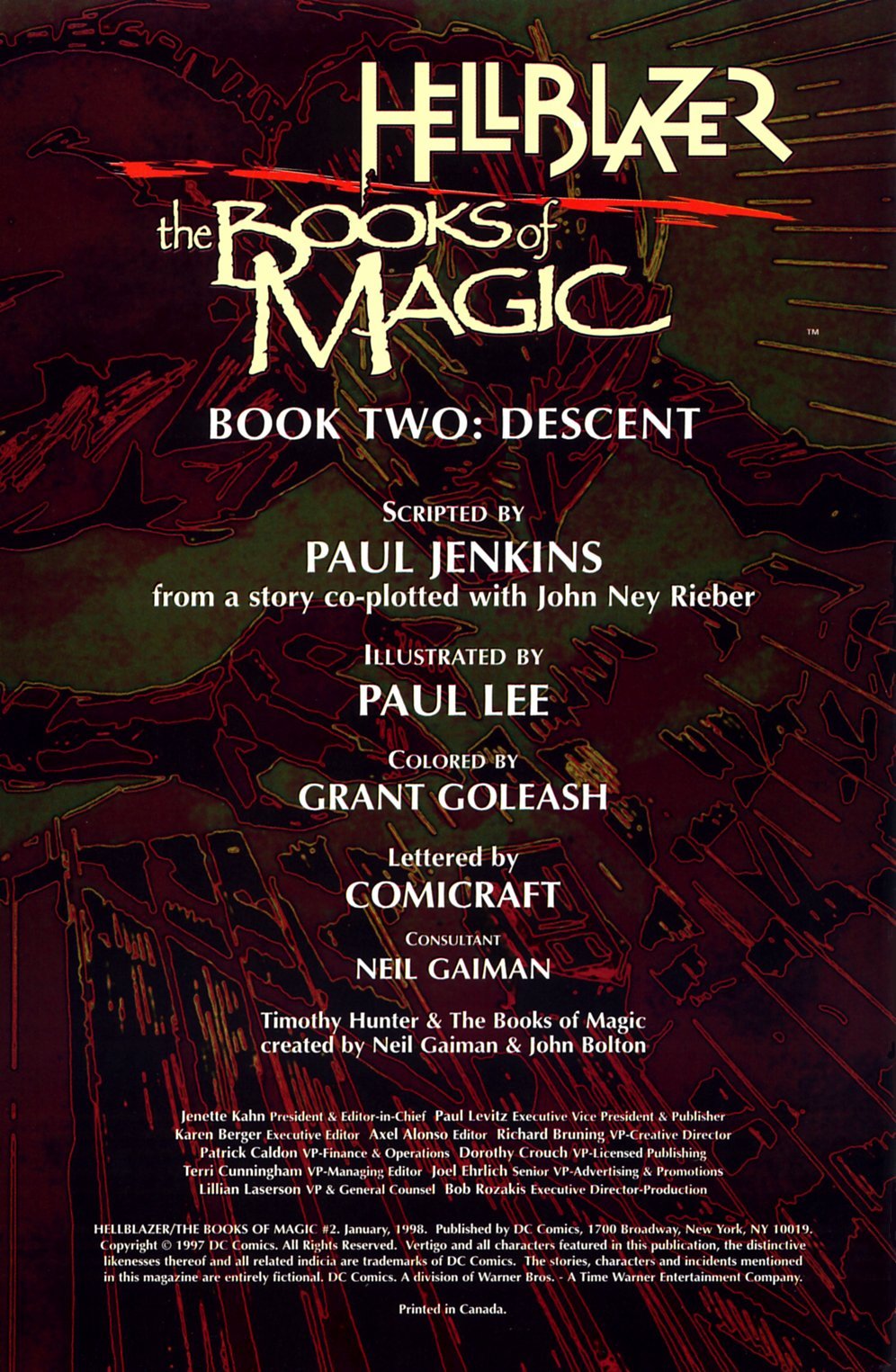 Read online Hellblazer/The Books of Magic comic -  Issue #2 - 2