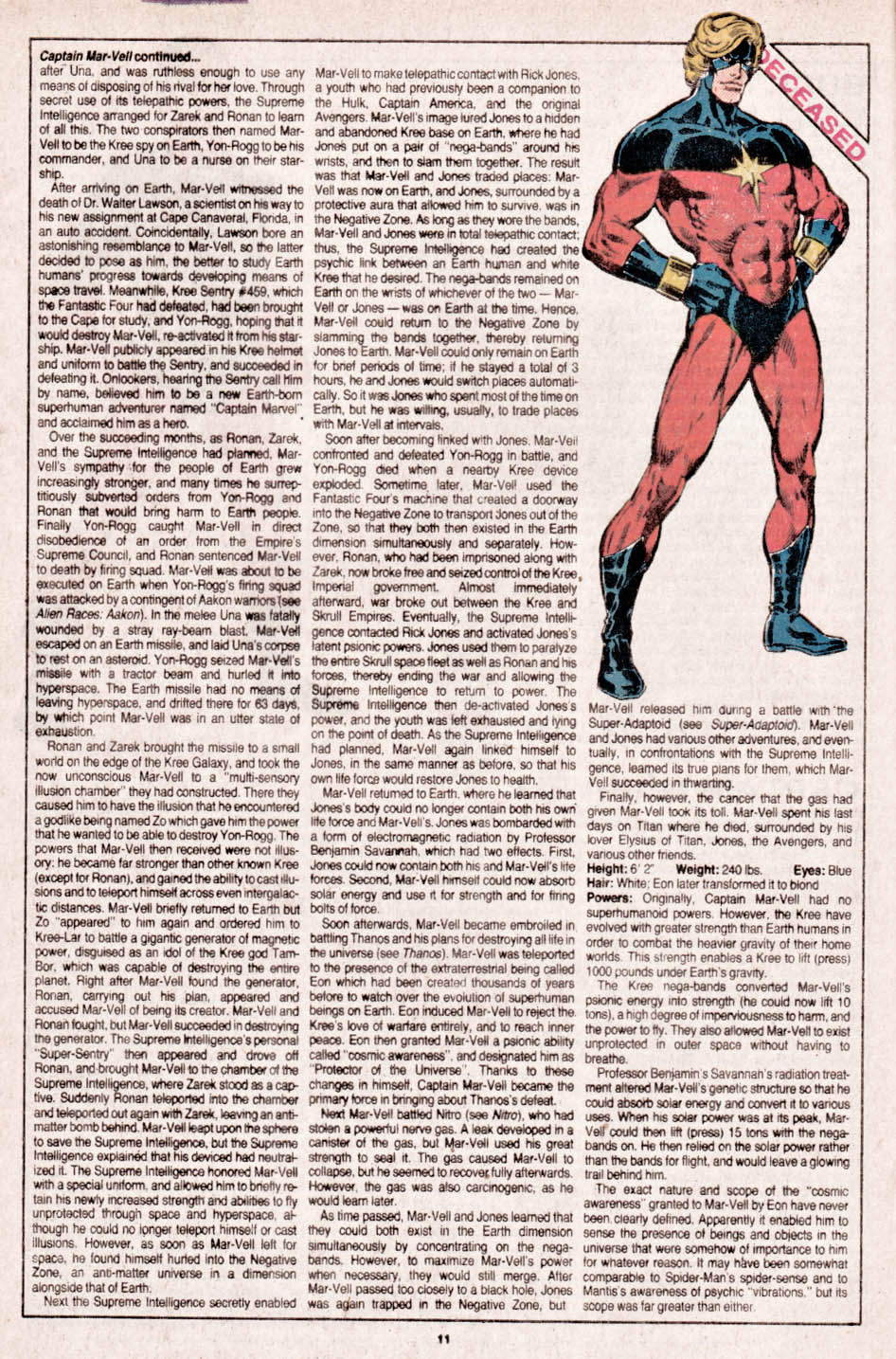 Read online The Official Handbook of the Marvel Universe comic -  Issue #13 - 12