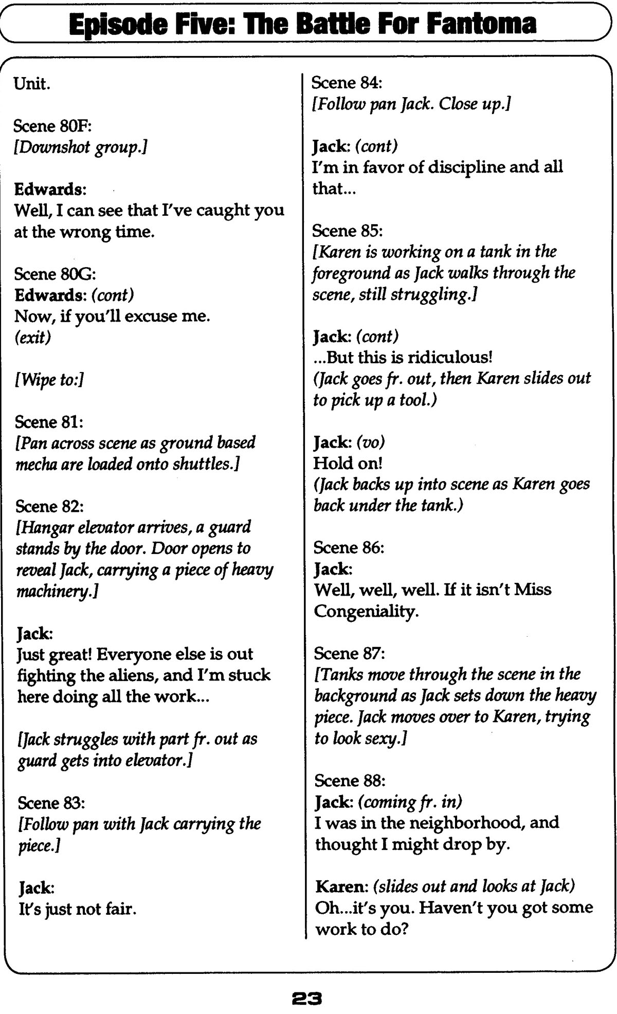 Read online Robotech II: The Sentinels comic -  Issue # _Script Book 2 - 24