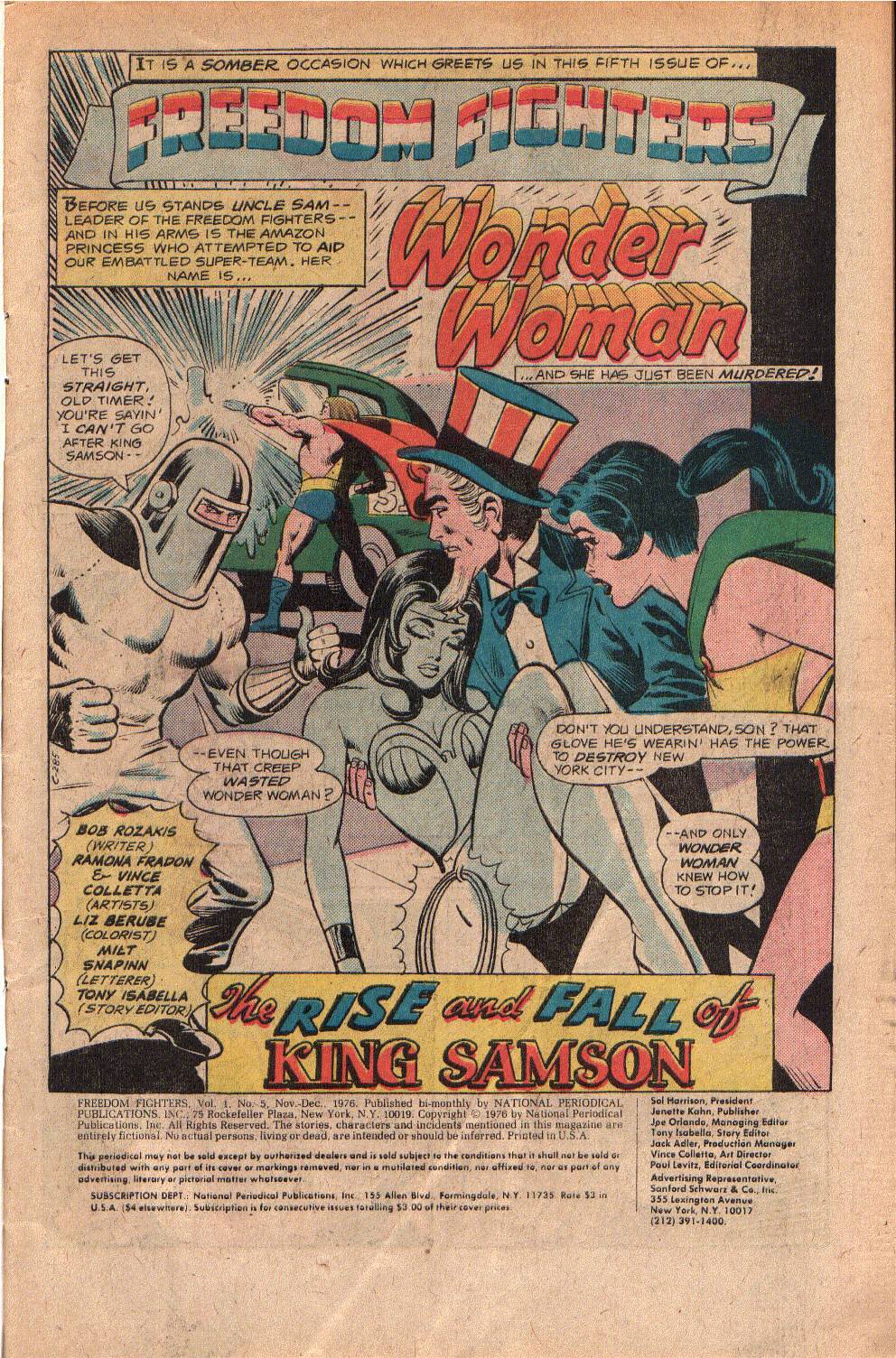 Freedom Fighters (1976) Issue #5 #5 - English 3