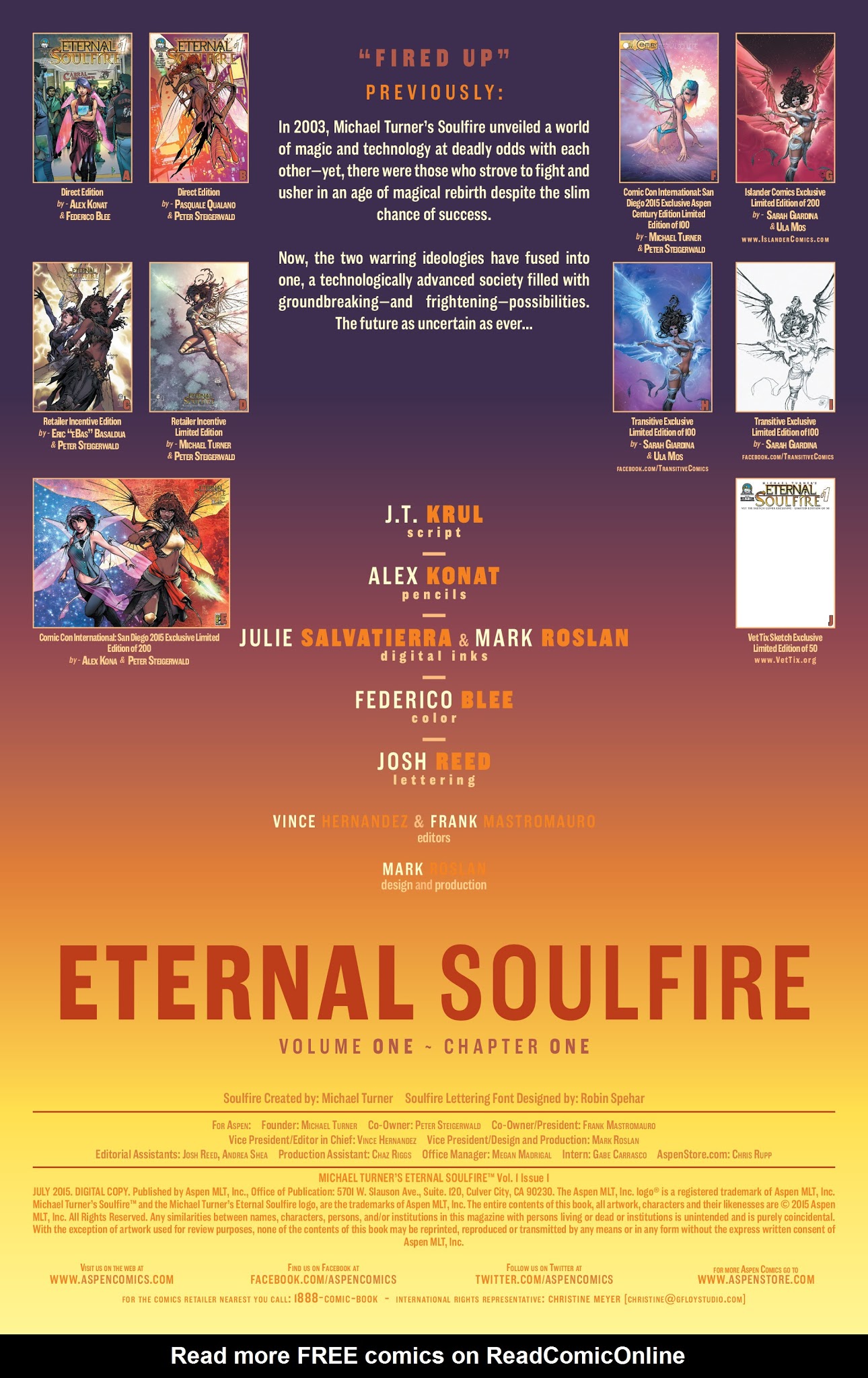 Read online Michael Turner's Eternal Soulfire comic -  Issue #1 - 3