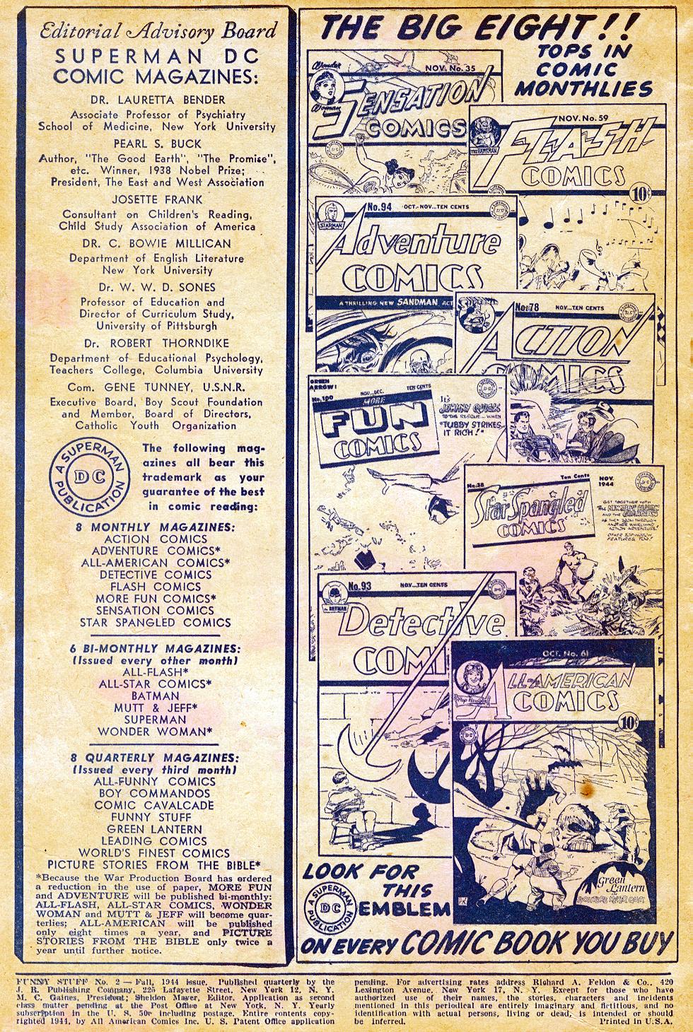 Read online Funny Stuff comic -  Issue #2 - 2