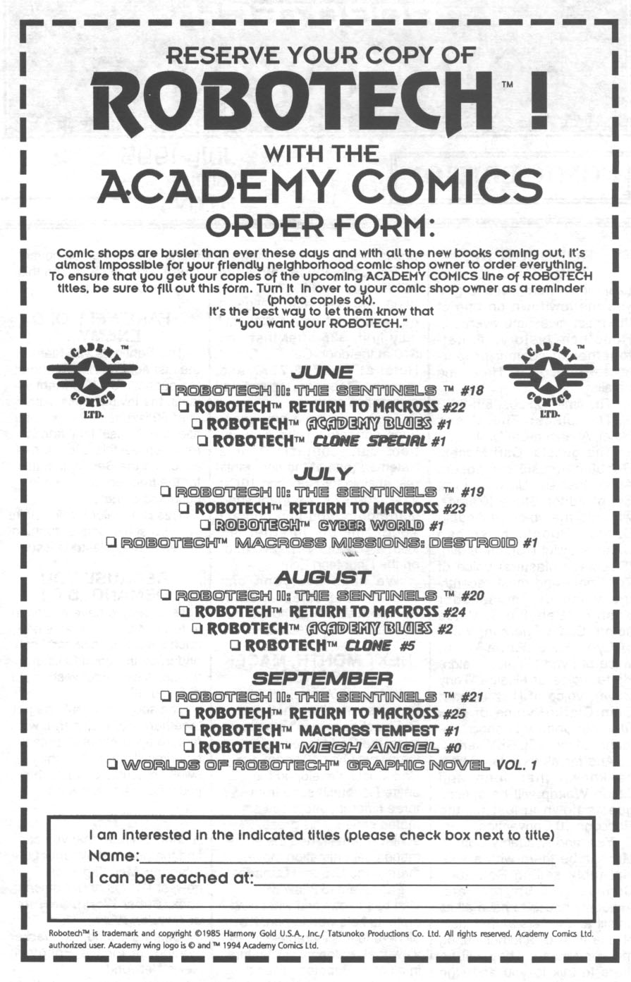 Read online Robotech II: The Sentinels comic -  Issue #19 - 29