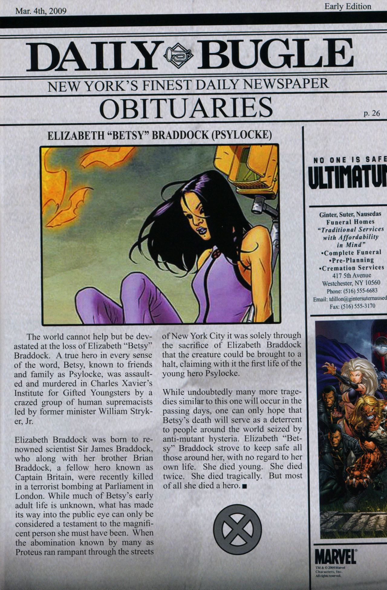 Read online Ultimatum: X-Men Requiem comic -  Issue # Full - 36