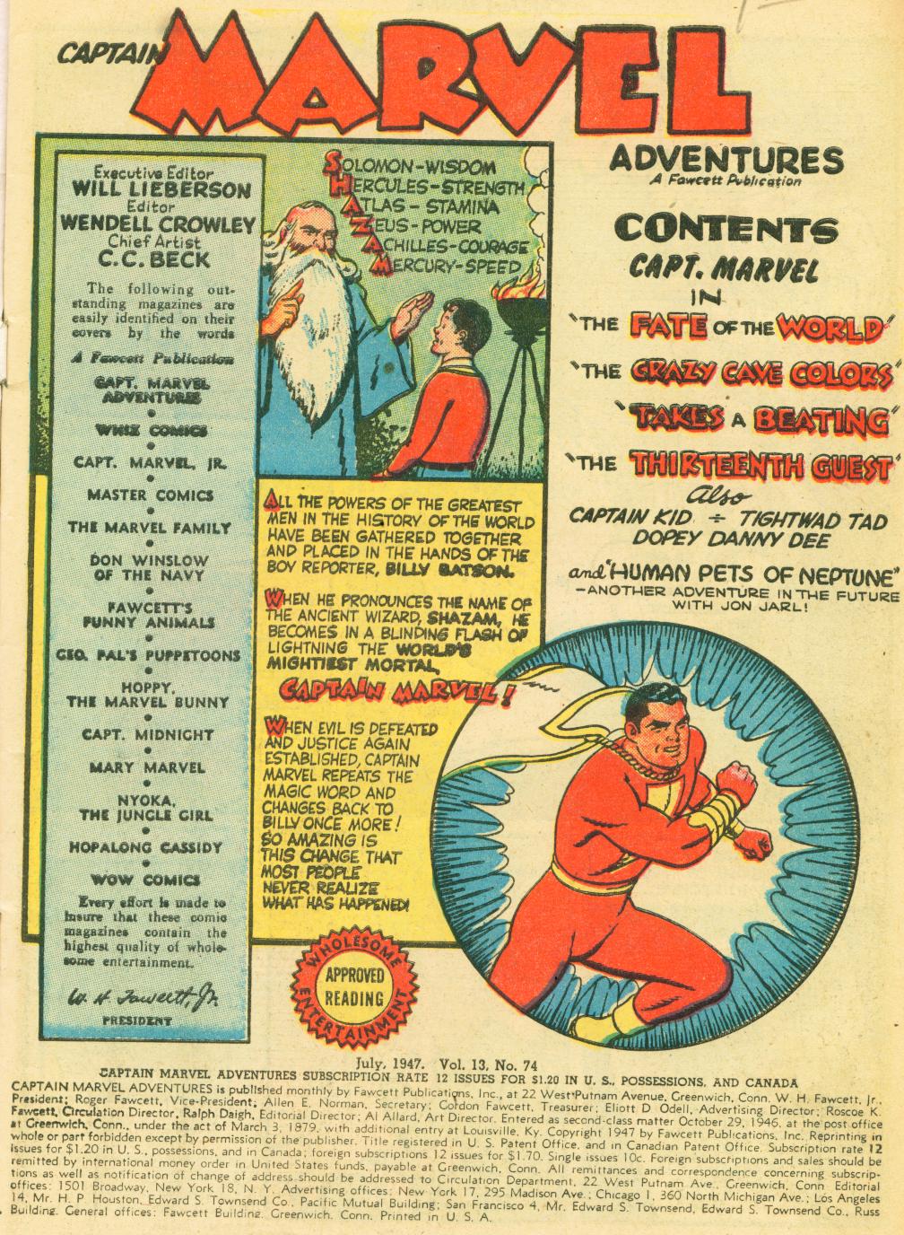 Read online Captain Marvel Adventures comic -  Issue #74 - 3