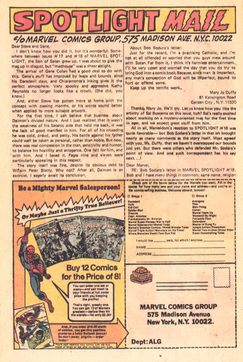 Read online Marvel Spotlight (1971) comic -  Issue #20 - 2