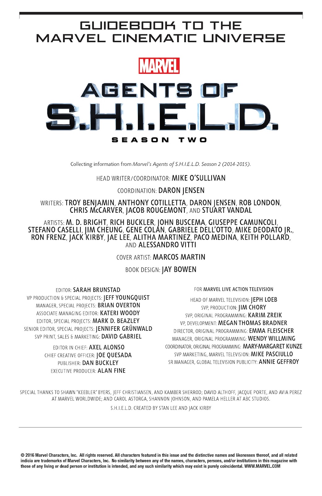 Guidebook to the Marvel Cinematic Universe - Marvel's Agents of S.H.I.E.L.D. Season Two issue Full - Page 2