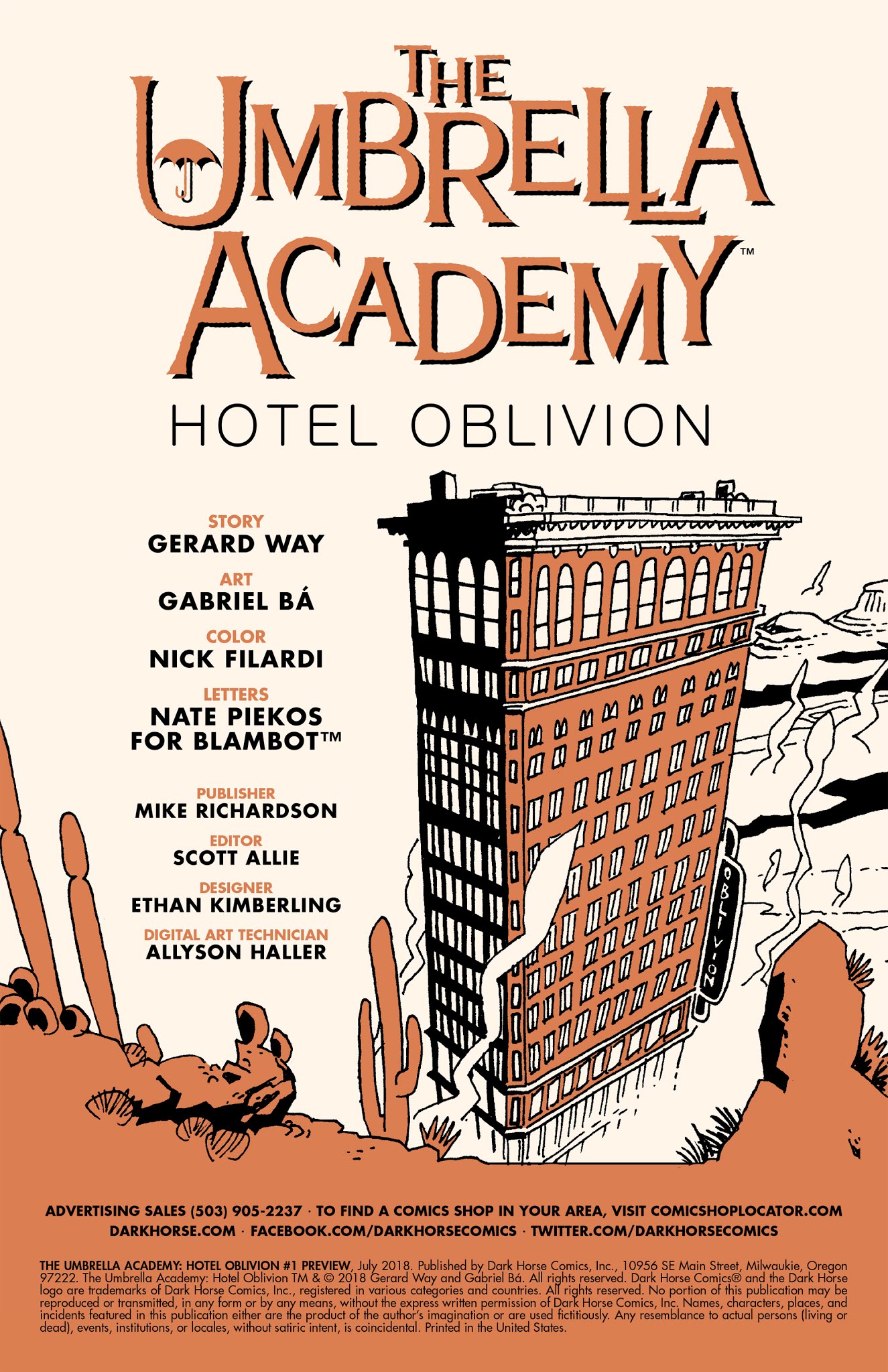 Read online The Umbrella Academy: Hotel Oblivion Ashcan comic -  Issue # Full - 2