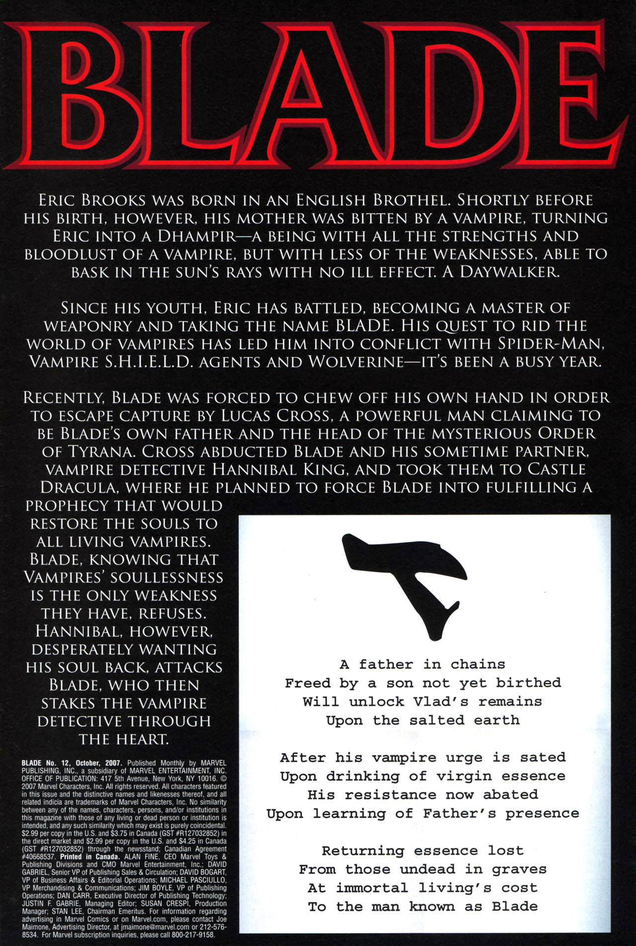 Read online Blade (2006) comic -  Issue #12 - 2
