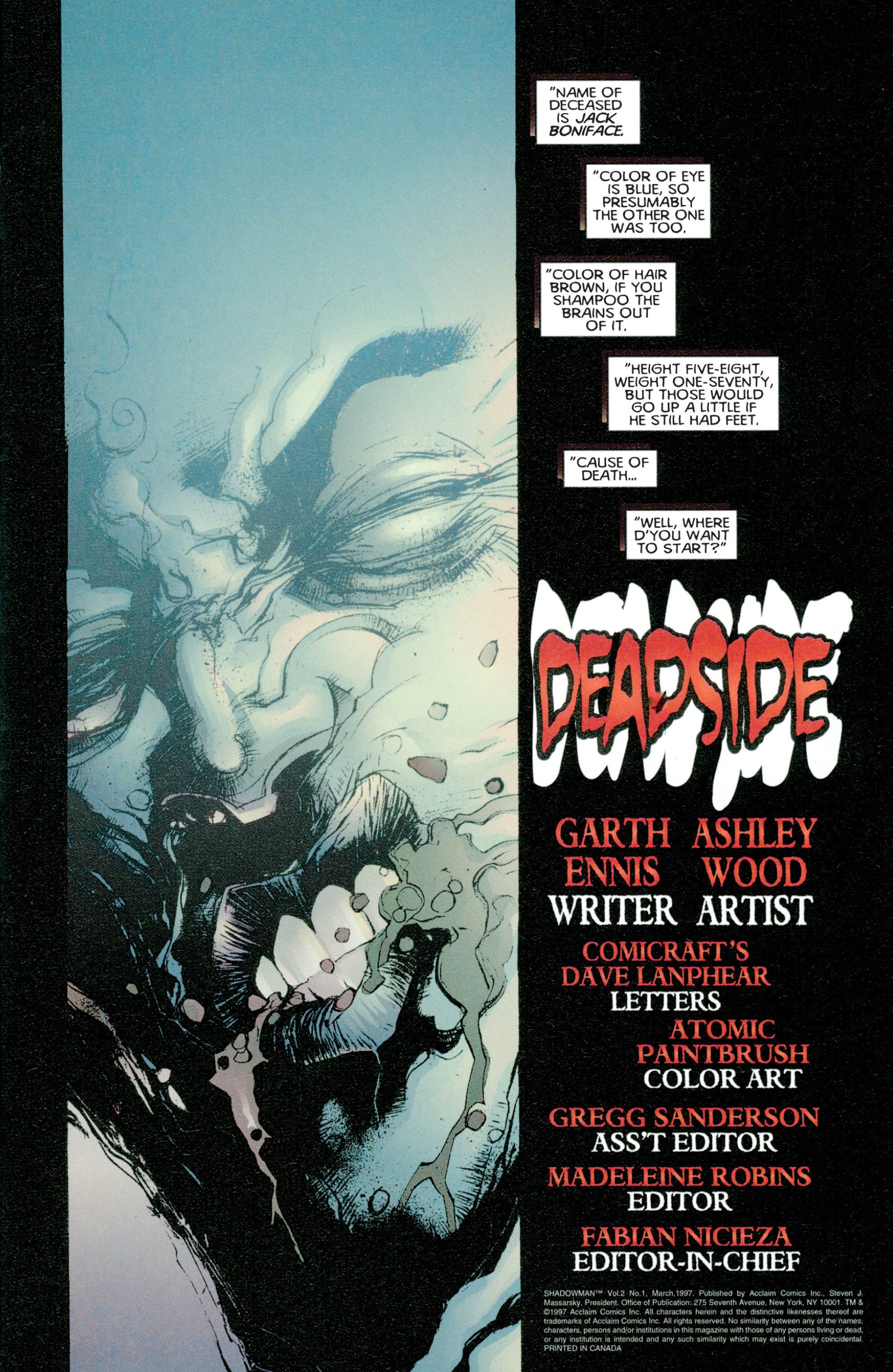 Read online Shadowman (1997) comic -  Issue #1 - 2