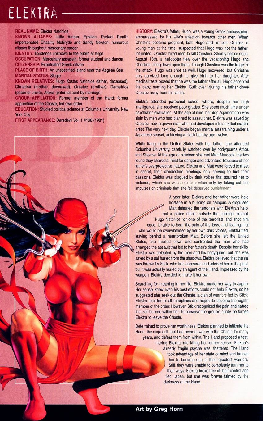 Read online Official Handbook of the Marvel Universe: Daredevil 2004 comic -  Issue # Full - 16