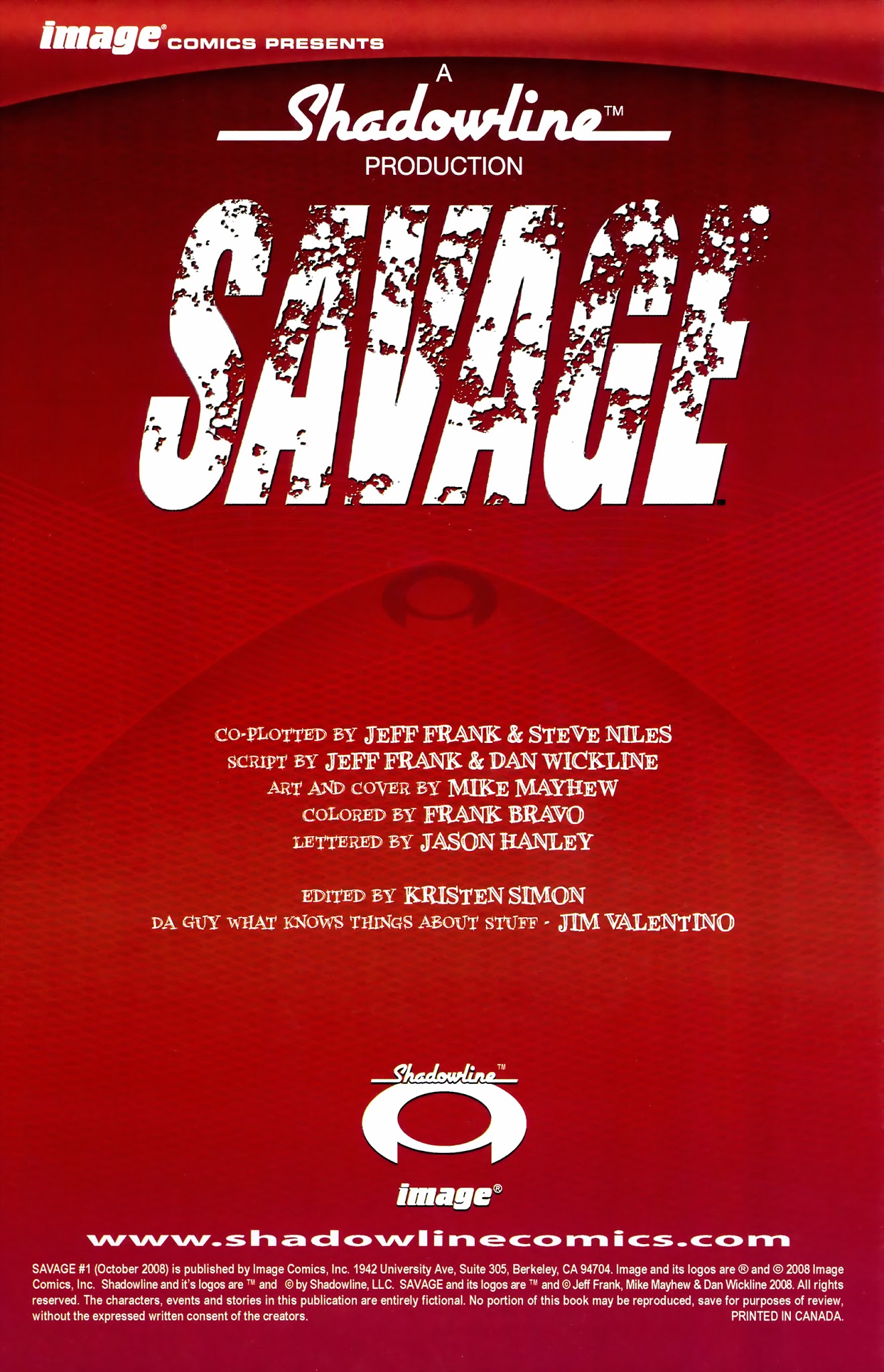 Read online Savage (2008) comic -  Issue #1 - 2