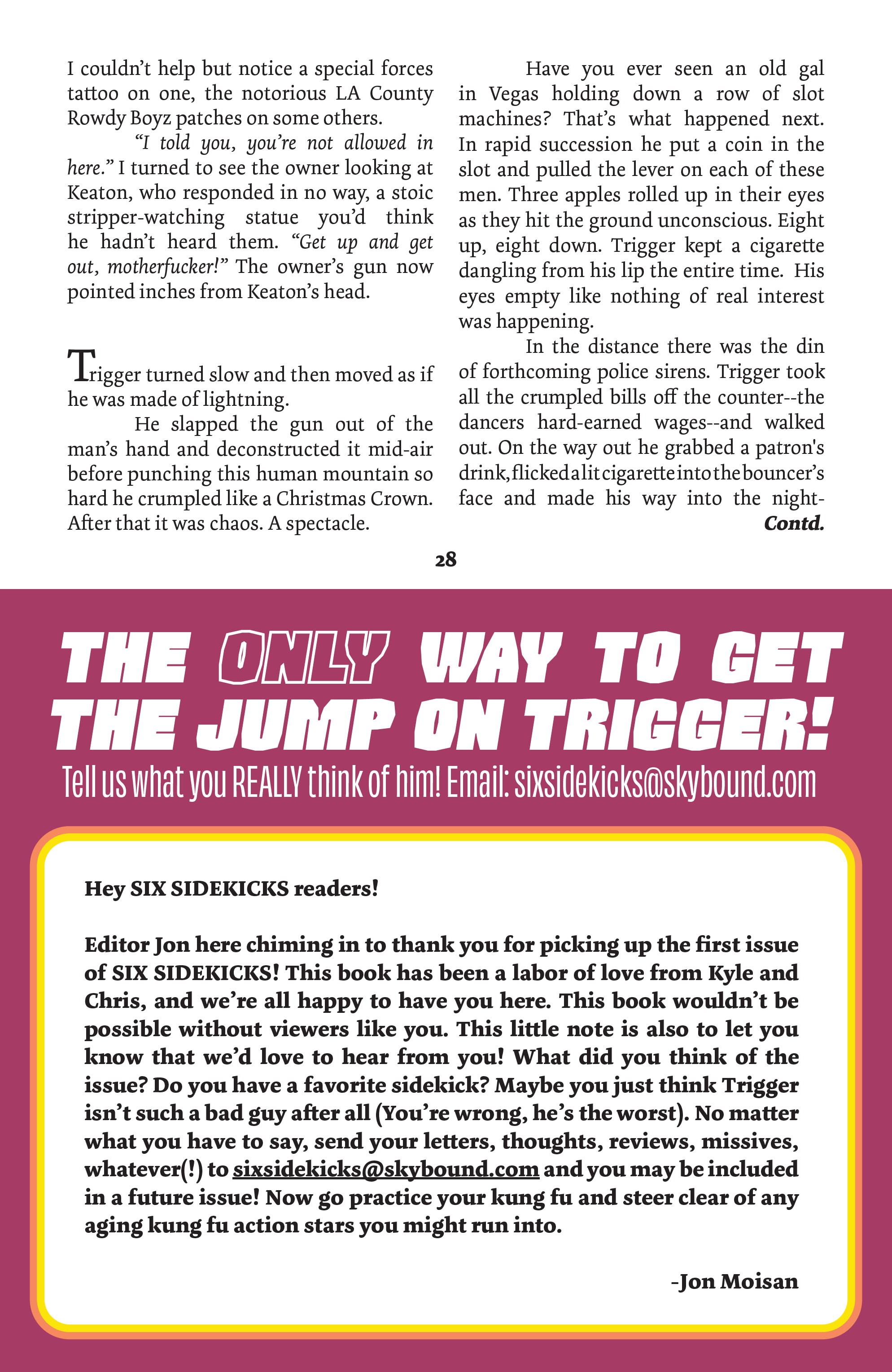 Read online The Six Sidekicks of Trigger Keaton comic -  Issue #1 - 28
