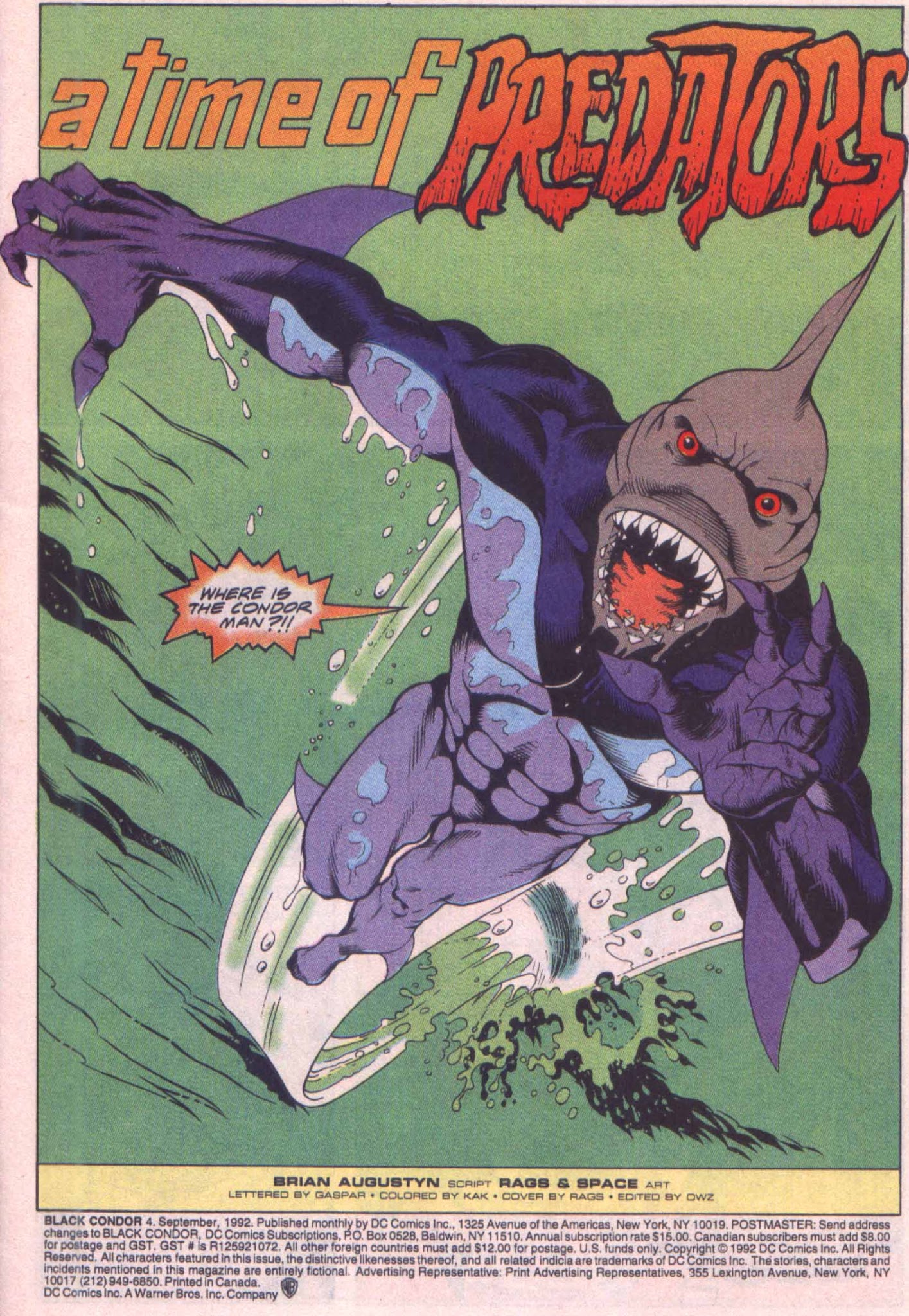 Read online Black Condor comic -  Issue #4 - 2