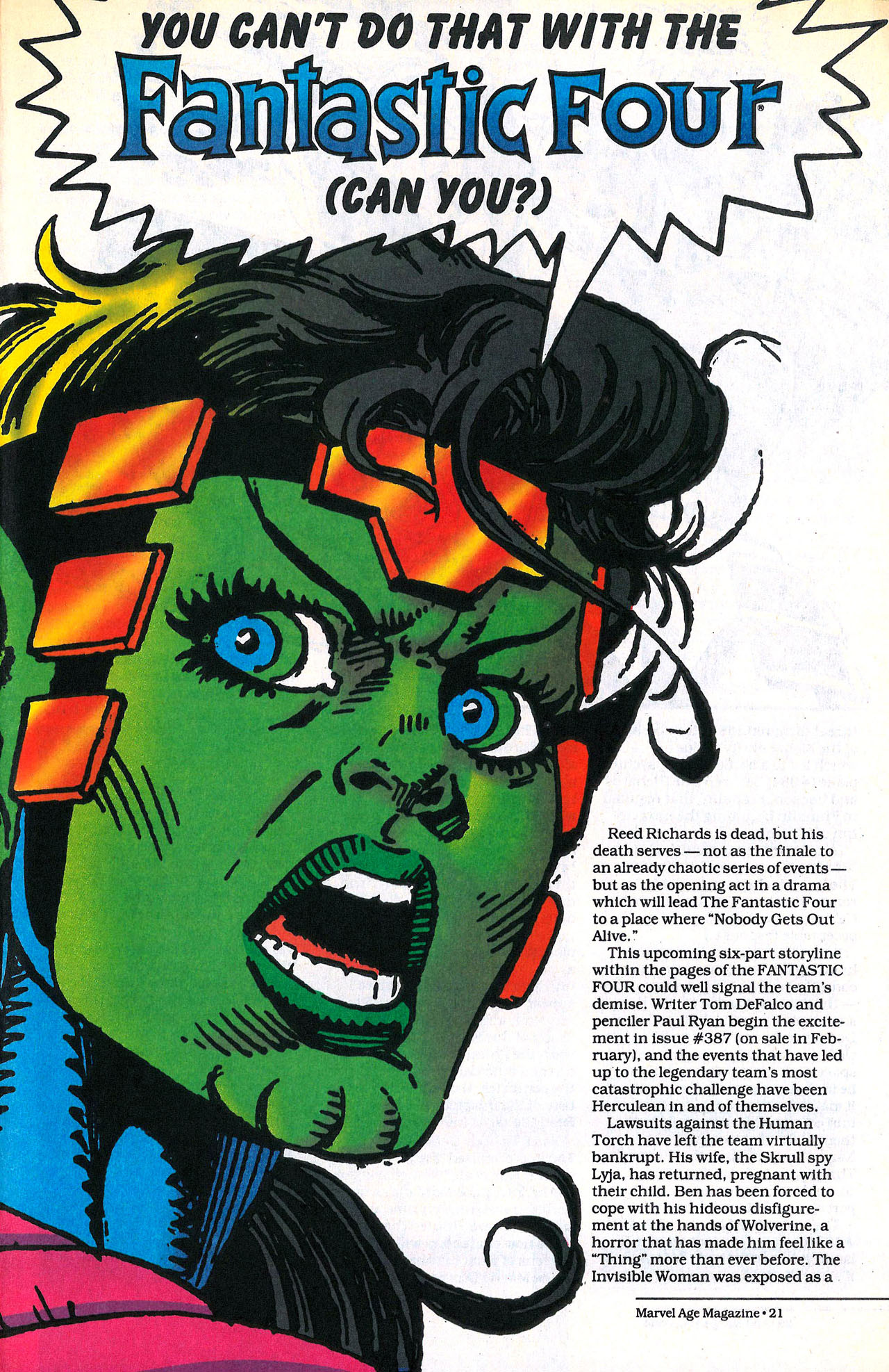 Read online Marvel Age comic -  Issue #134 - 22