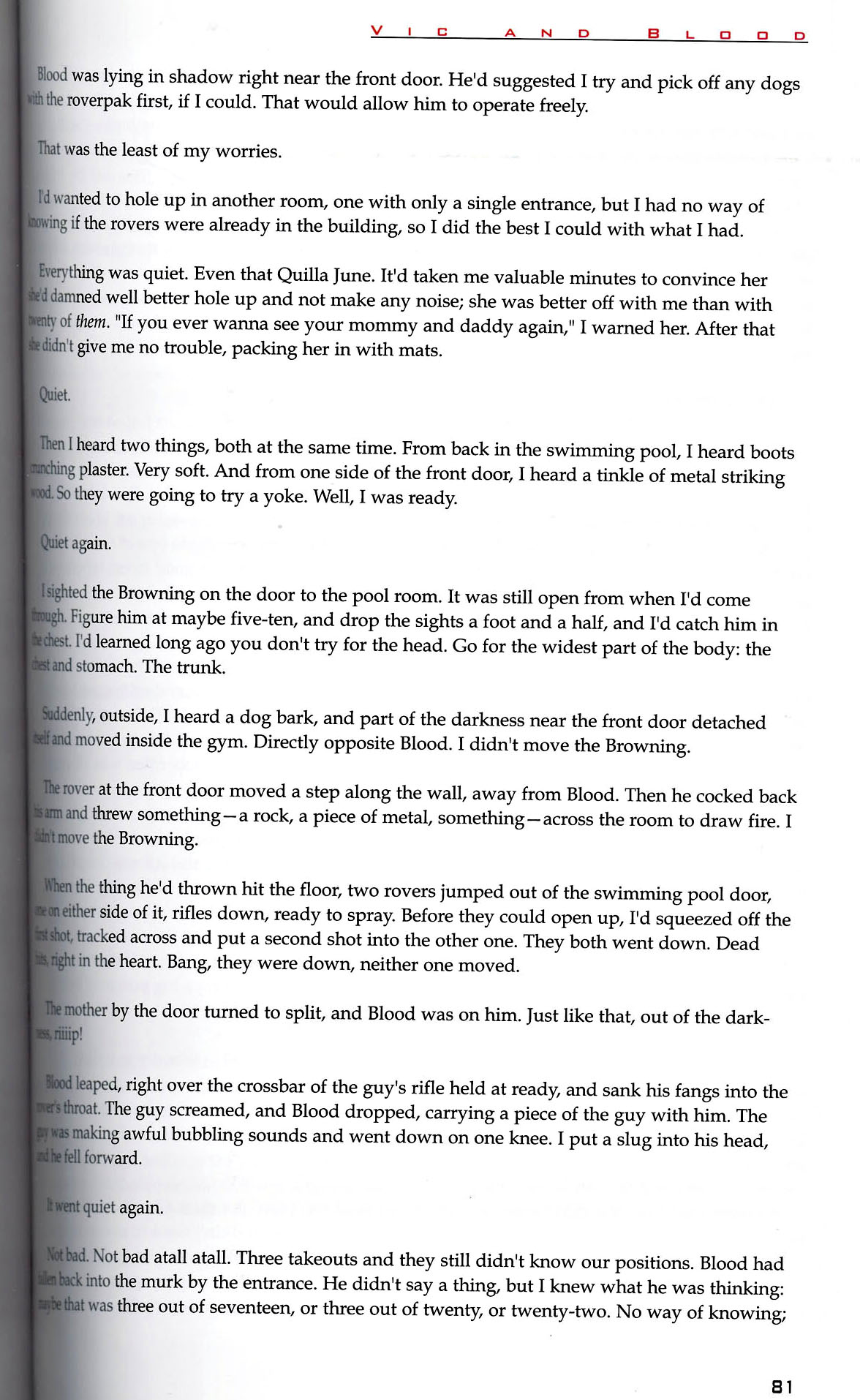 Read online Vic and Blood comic -  Issue # TPB - 82