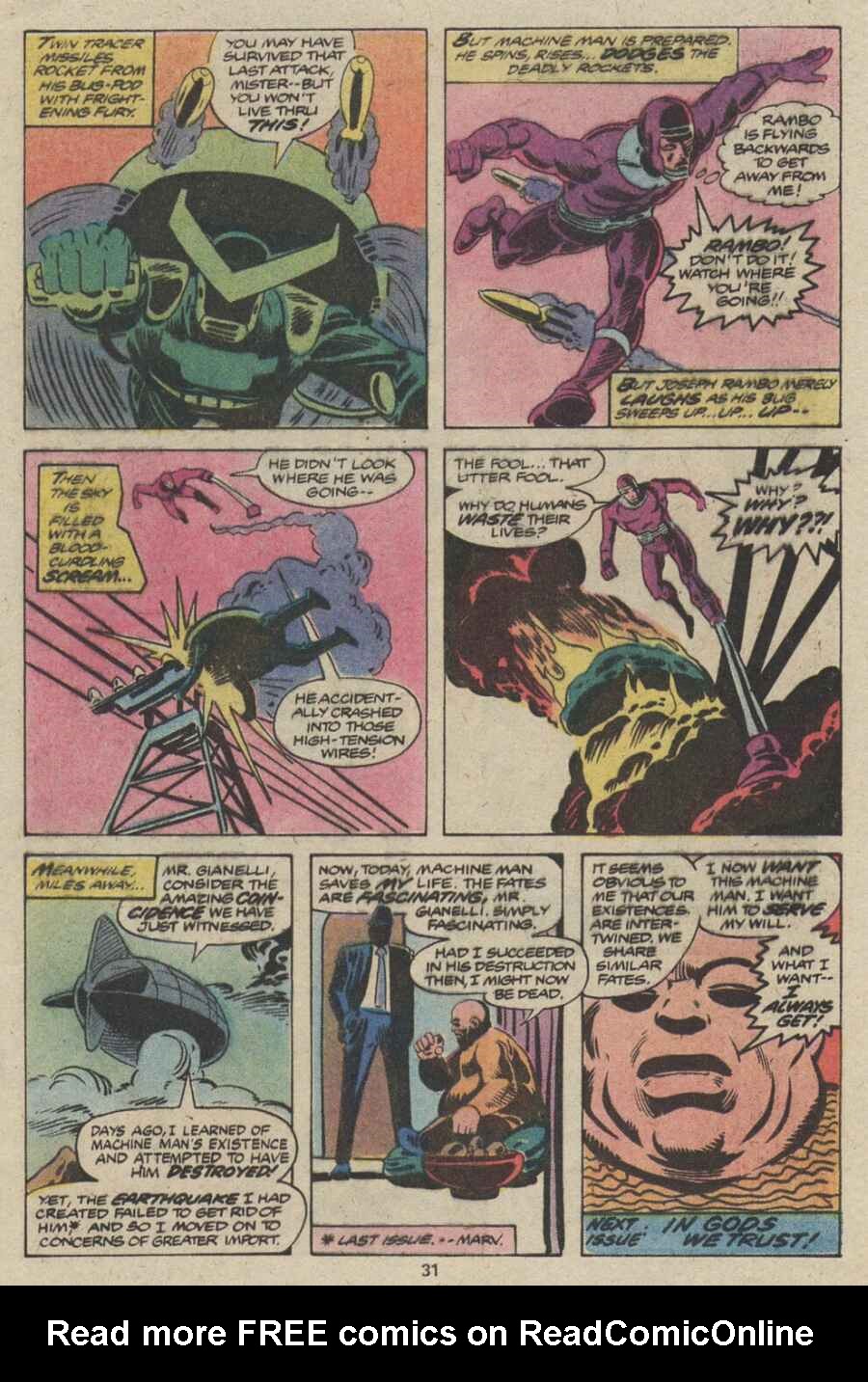 Read online Machine Man (1978) comic -  Issue #11 - 18