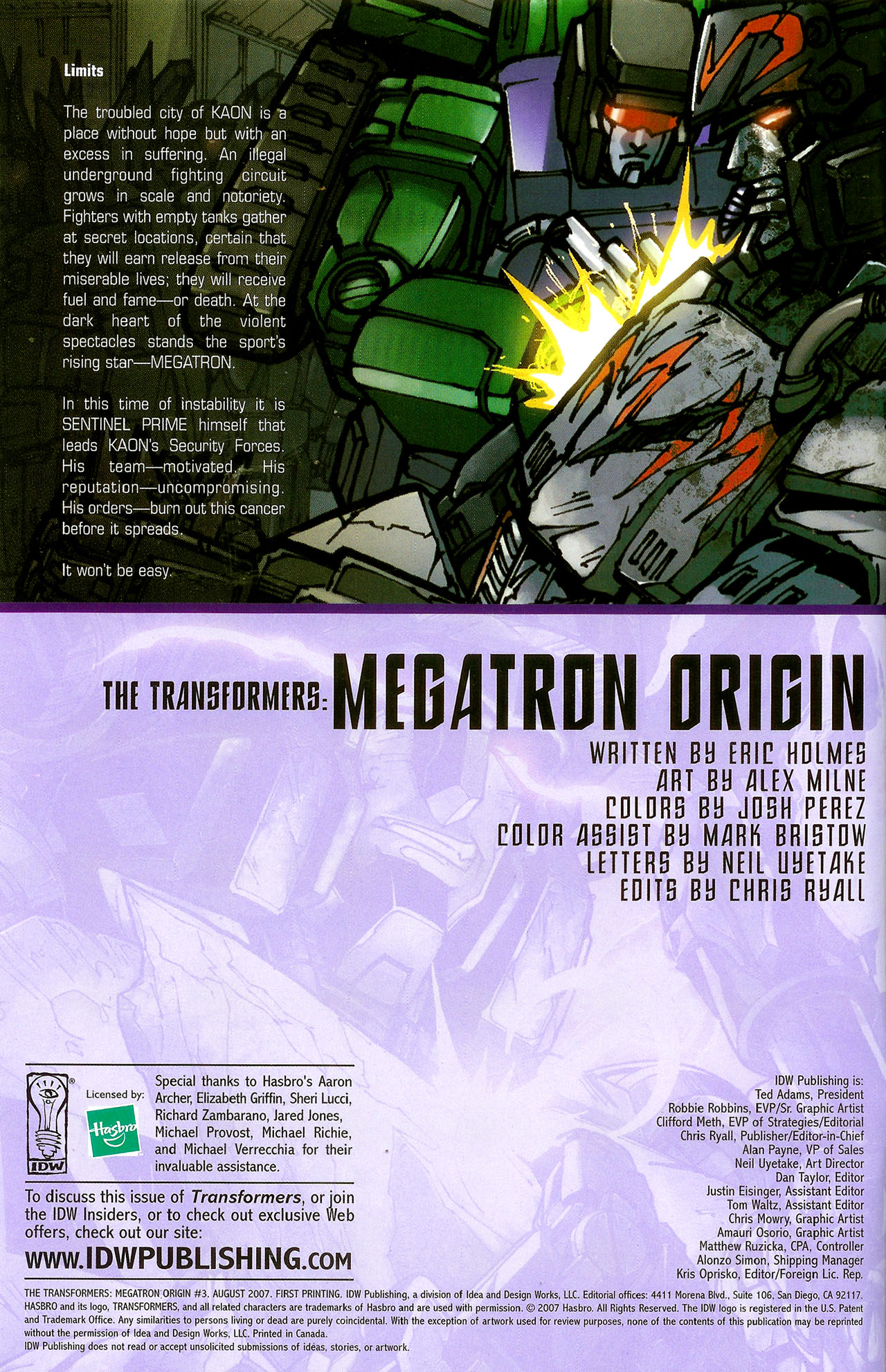 Read online The Transformers Megatron Origin comic -  Issue #3 - 3