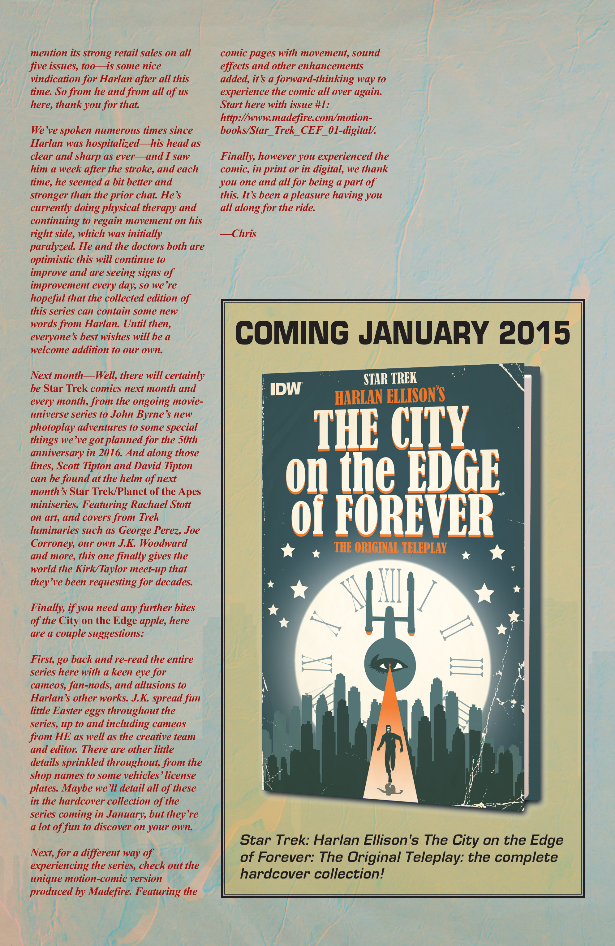Read online Star Trek: Harlan Ellison's Original The City on the Edge of Forever Teleplay comic -  Issue #5 - 26