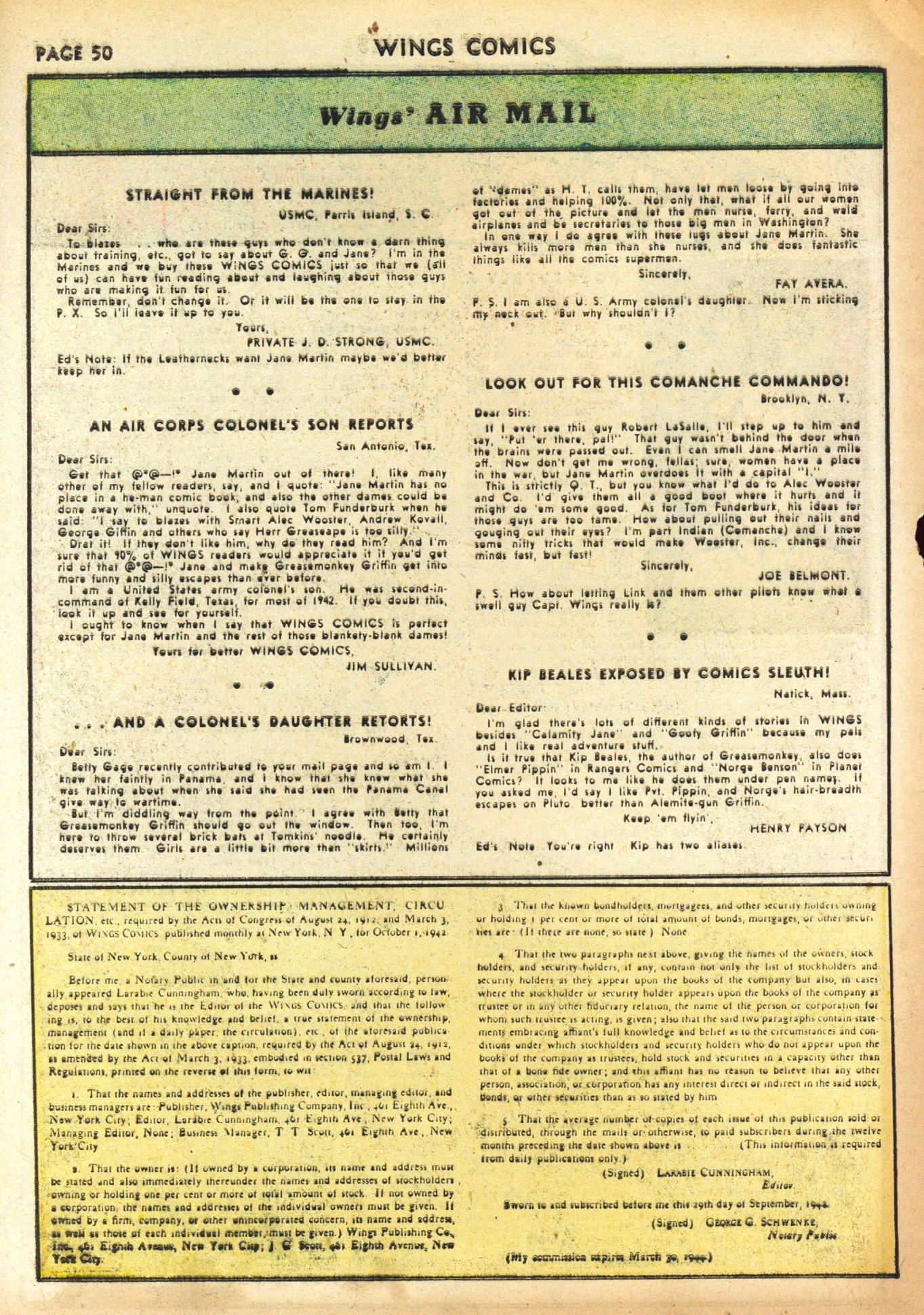 Read online Wings Comics comic -  Issue #30 - 52