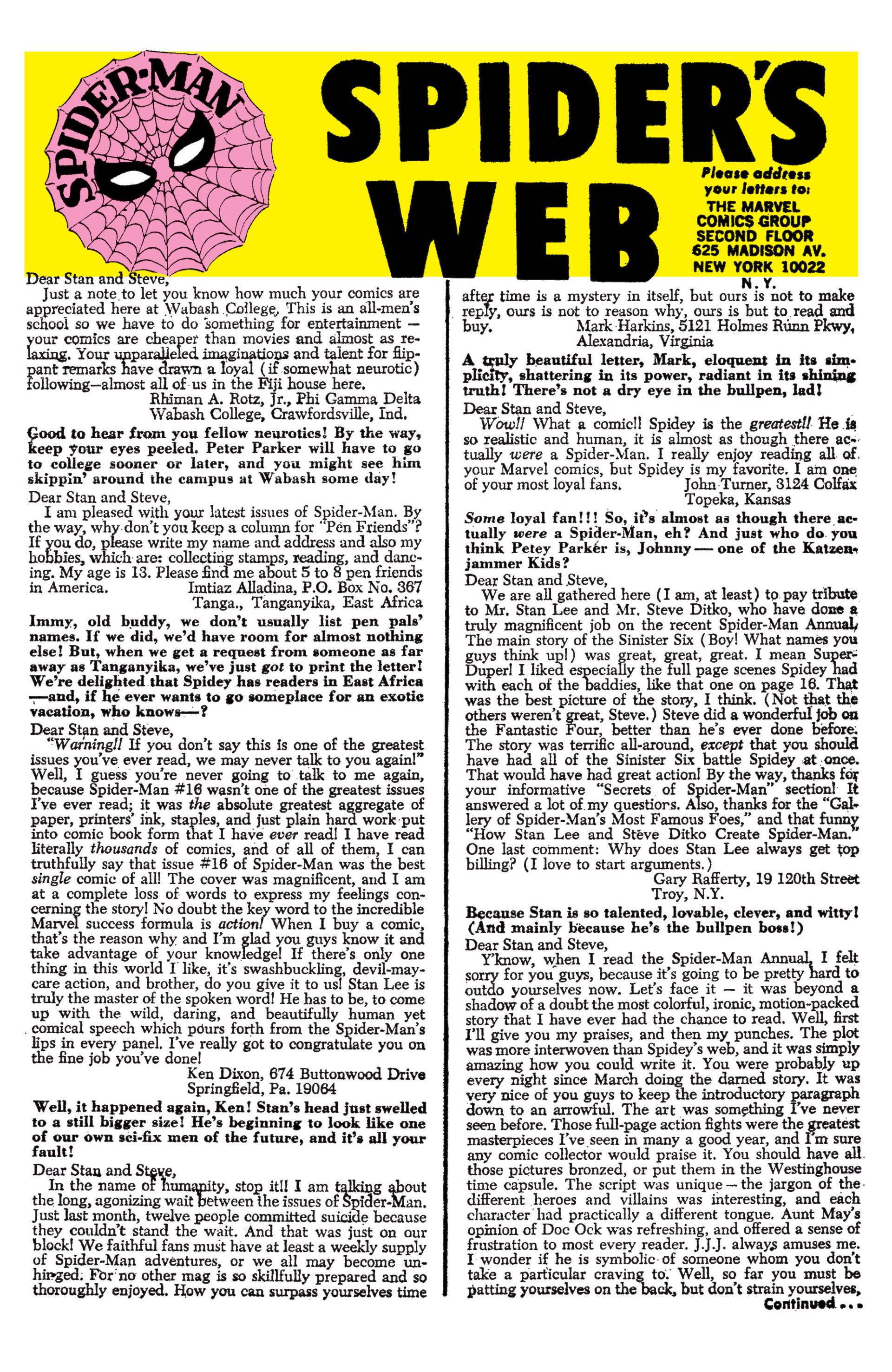 Read online The Amazing Spider-Man (1963) comic -  Issue #20 - 23