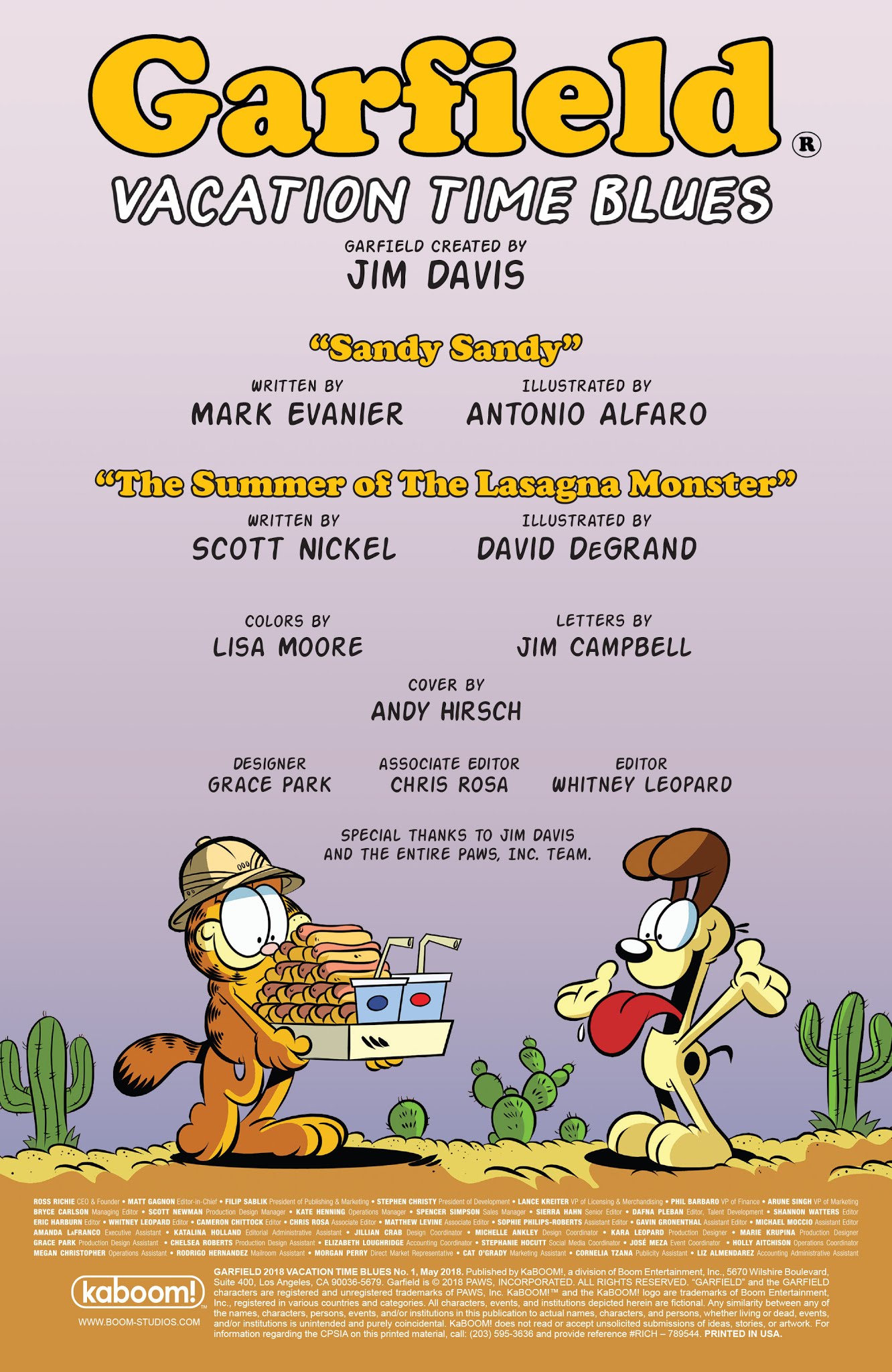 Read online Garfield 2018 Vacation Time Blues comic -  Issue # Full - 2