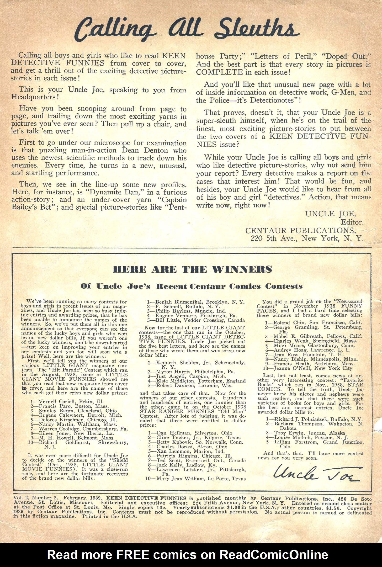 Read online Keen Detective Funnies comic -  Issue #6 - 2