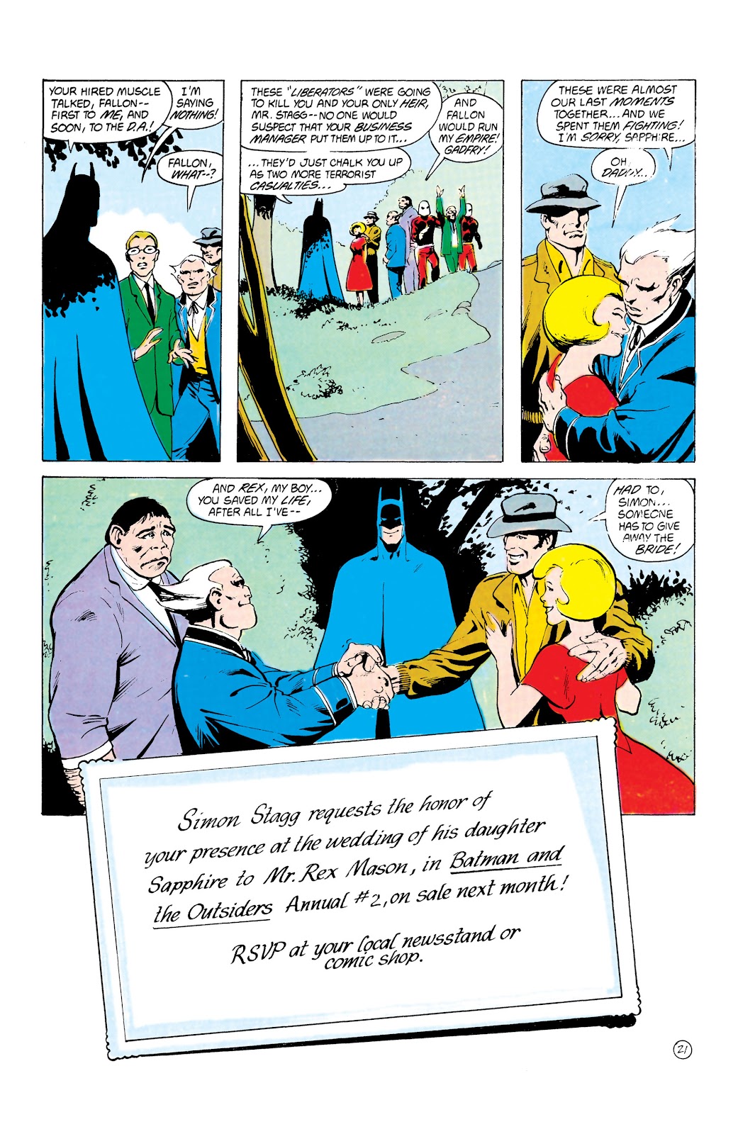 Batman and the Outsiders (1983) issue 24 - Page 22
