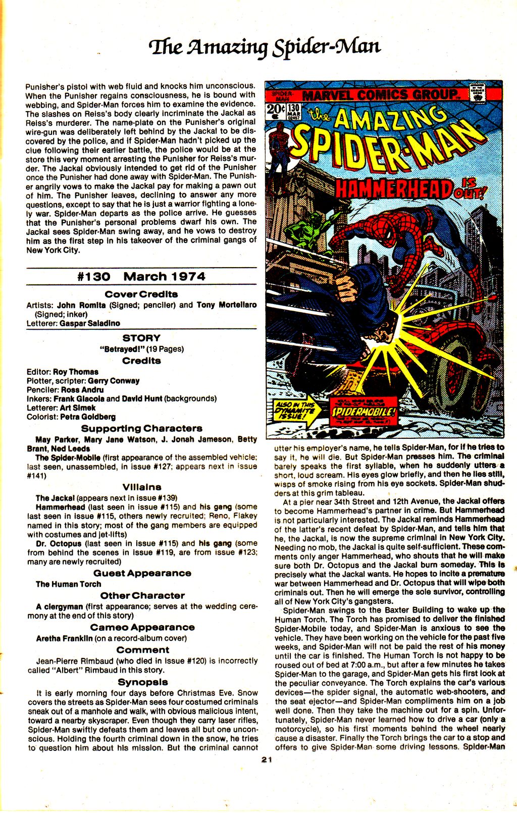 Read online The Official Marvel Index to The Amazing Spider-Man comic -  Issue #5 - 23