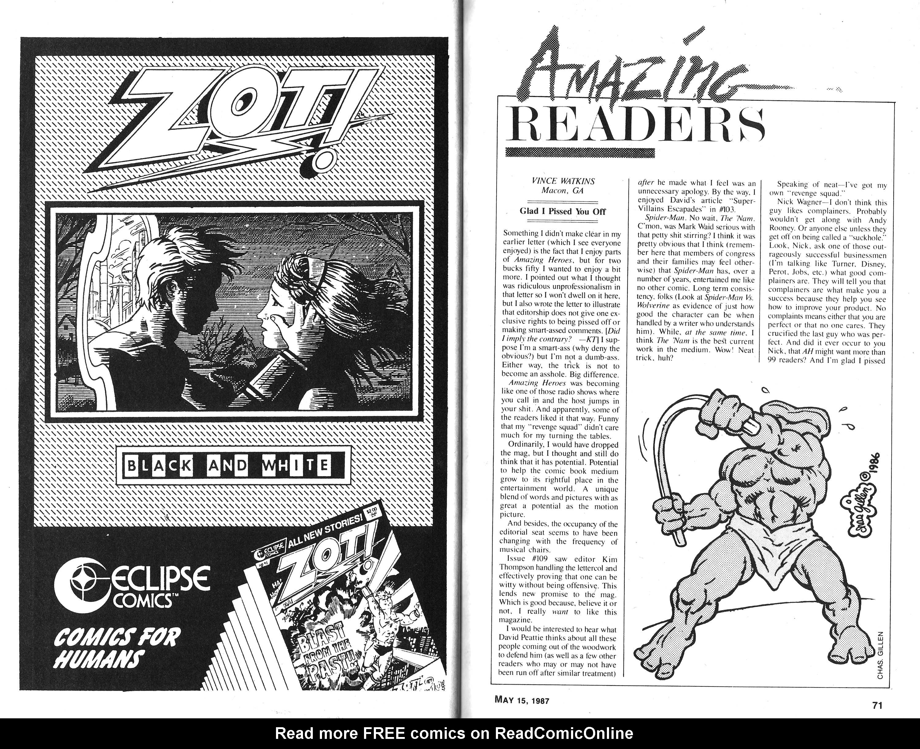 Read online Amazing Heroes comic -  Issue #117 - 36