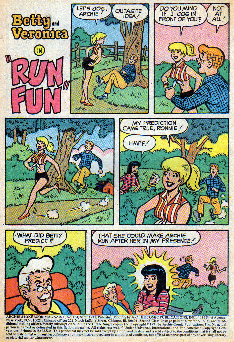 Read online Archie's Joke Book Magazine comic -  Issue #164 - 2