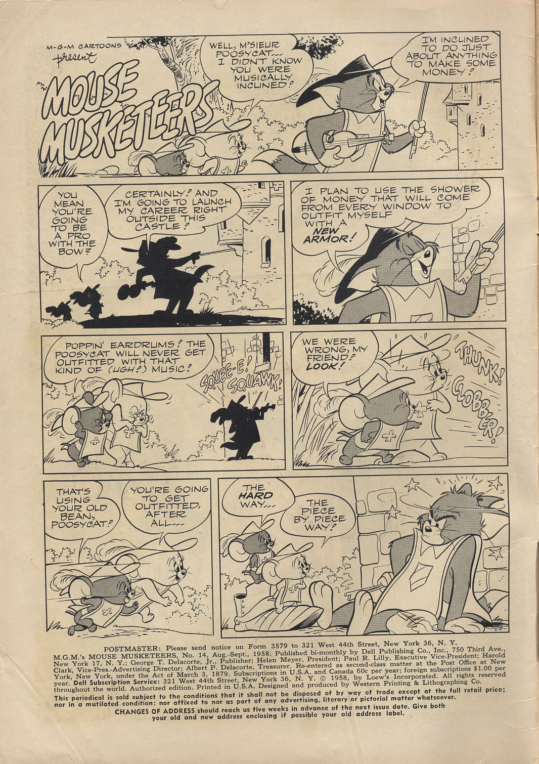 Read online M.G.M's The Mouse Musketeers comic -  Issue #14 - 2