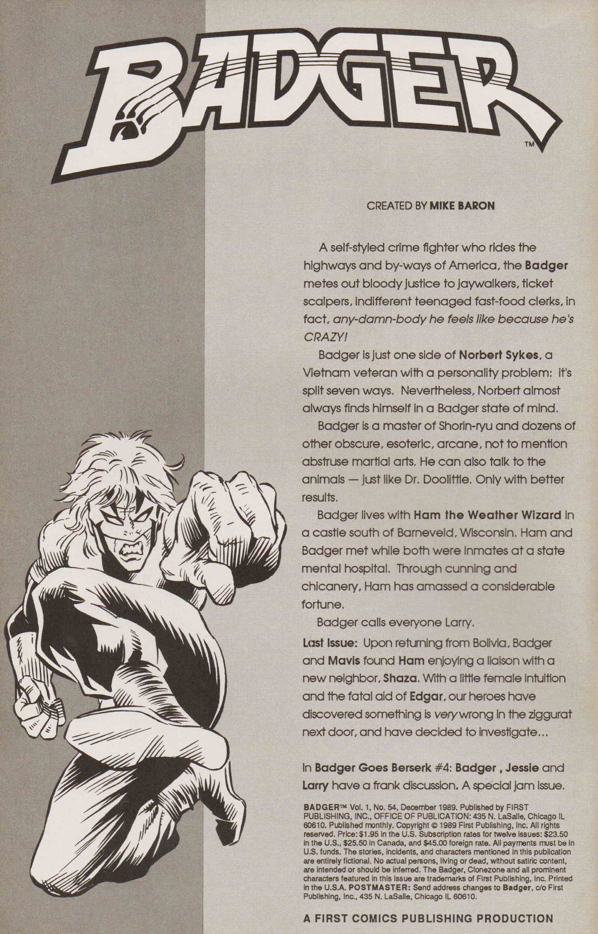 Read online The Badger comic -  Issue #54 - 2