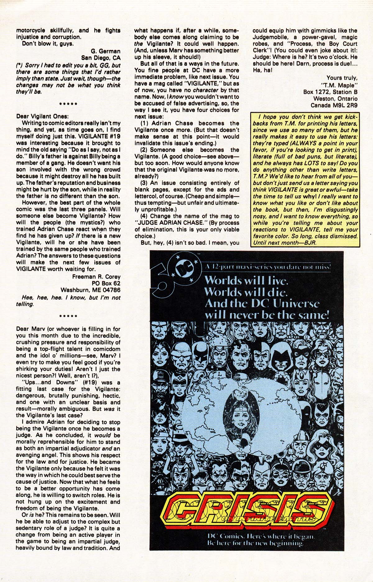Read online Vigilante (1983) comic -  Issue #23 - 26
