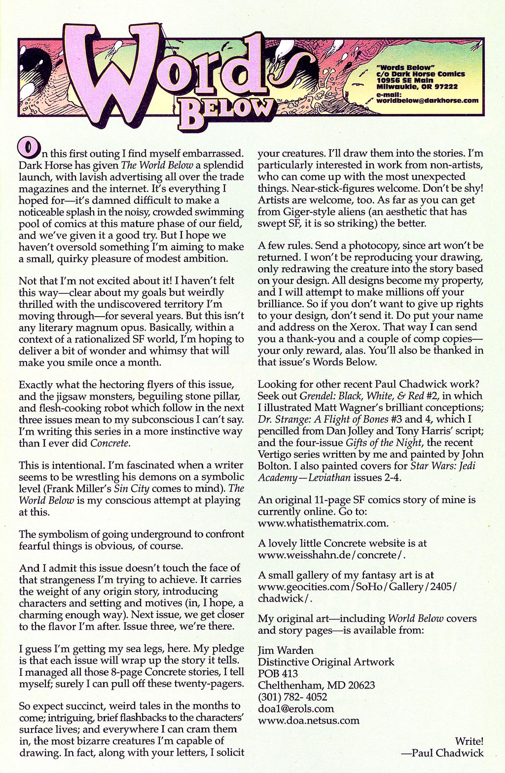Read online World Below comic -  Issue #1 - 22