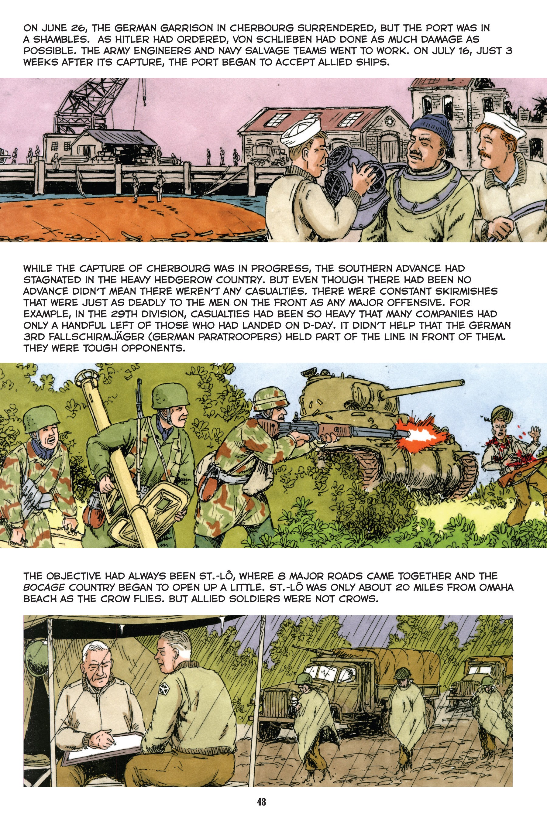 Read online Normandy: A Graphic History of D-Day, the Allied Invasion of Hitler's Fortress Europe comic -  Issue # TPB - 49