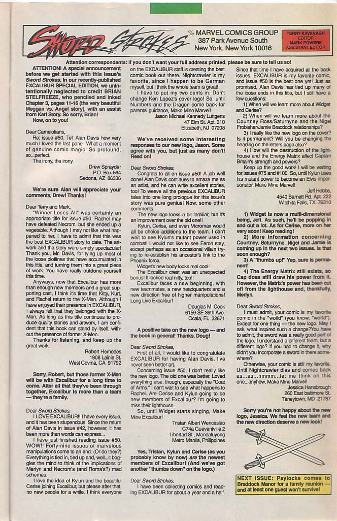 Read online Excalibur (1988) comic -  Issue #54 - 24