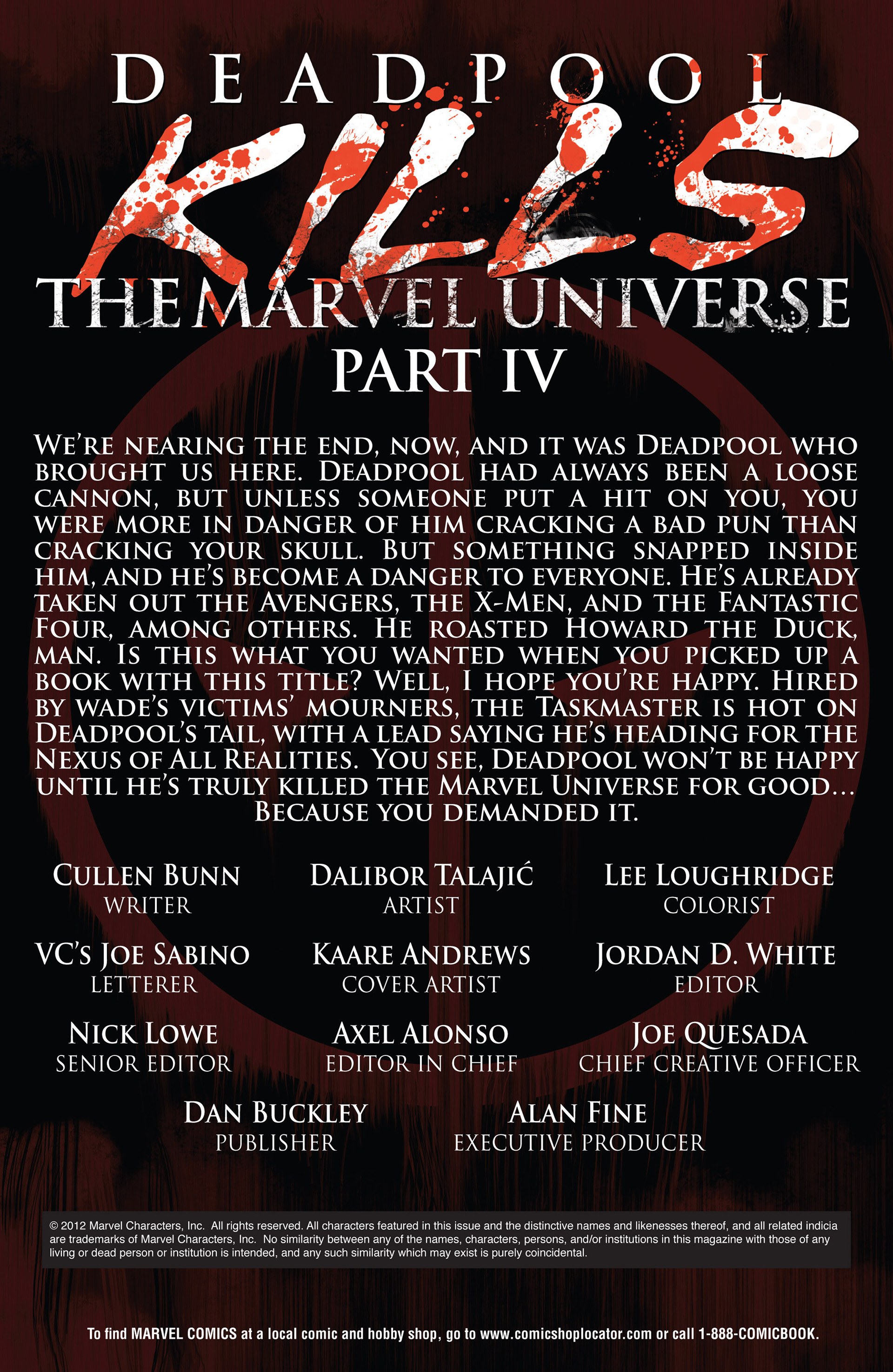 Read online Deadpool Kills the Marvel Universe comic -  Issue #4 - 2