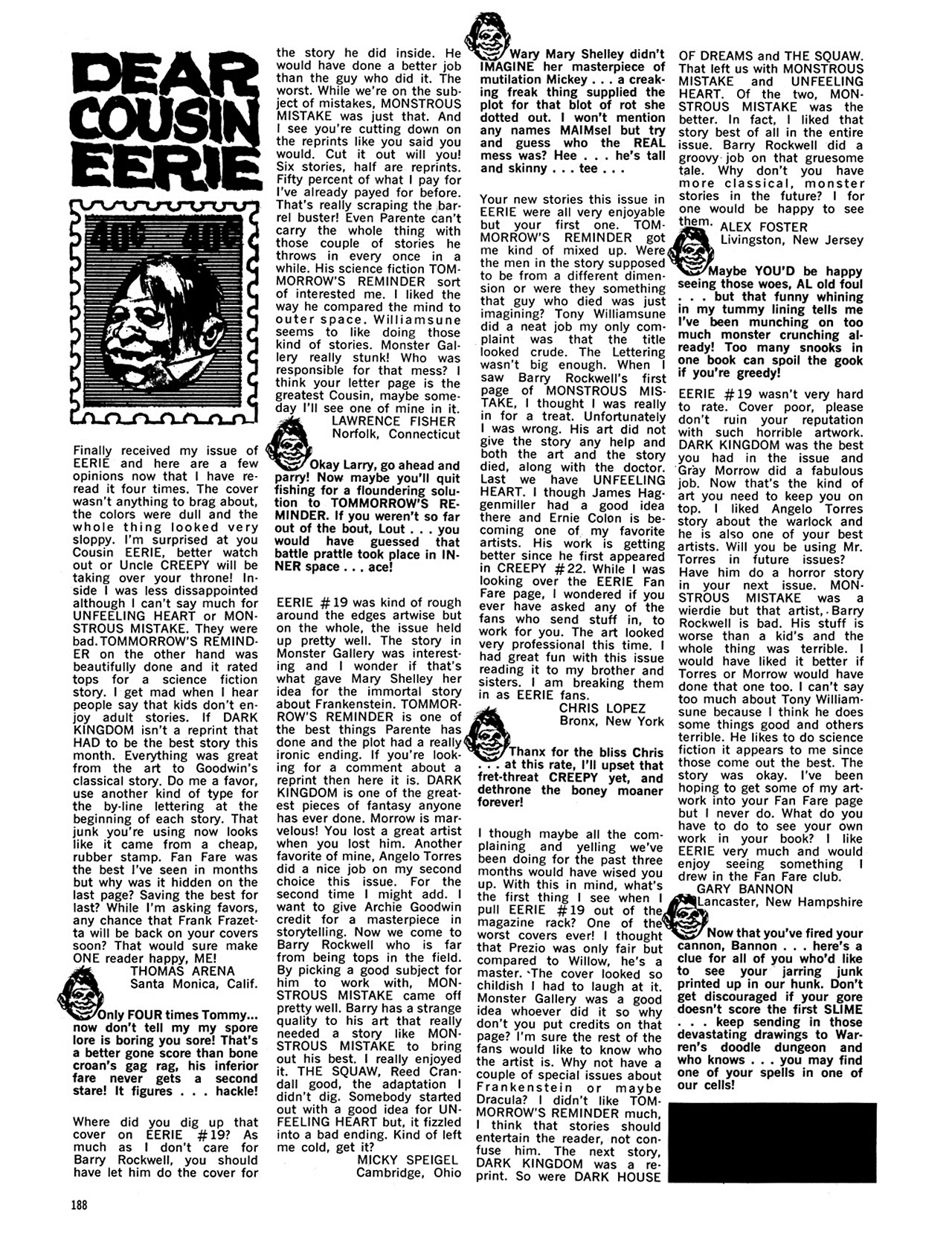 Read online Eerie Archives comic -  Issue # TPB 4 - 188