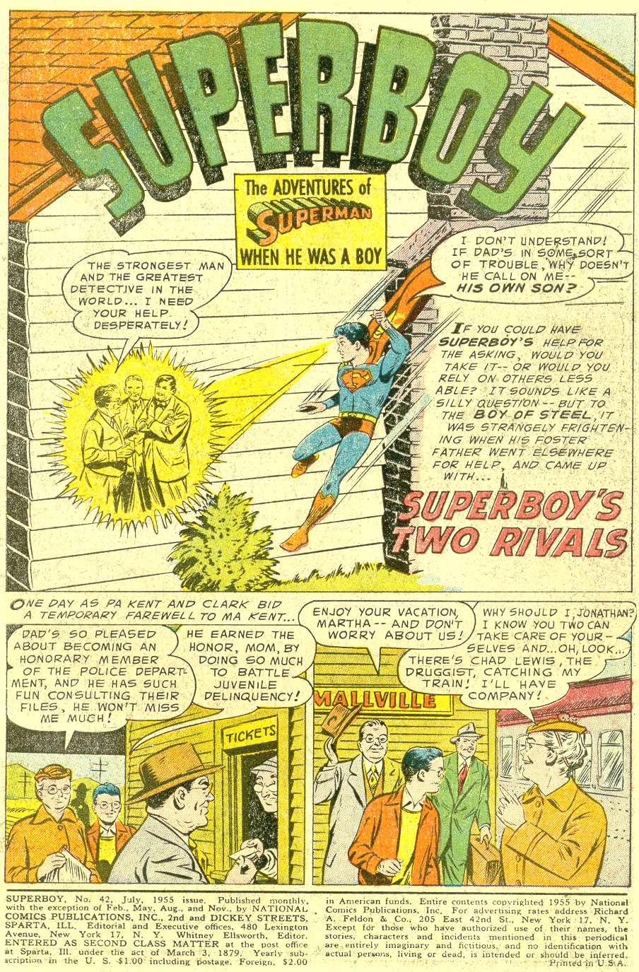 Read online Superboy (1949) comic -  Issue #42 - 2