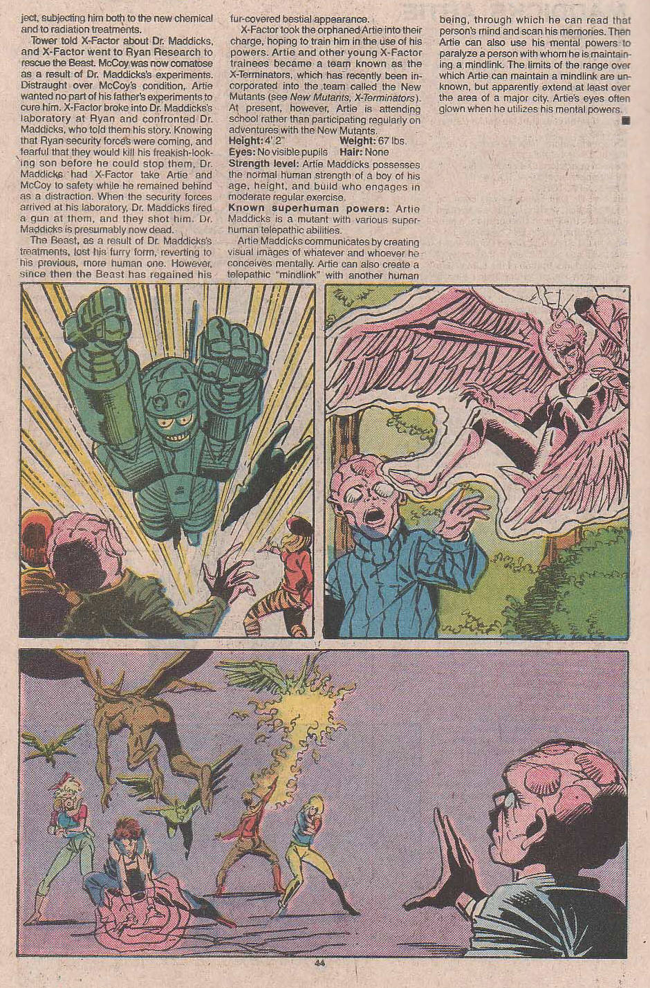 Read online The Official Handbook of the Marvel Universe: Update '89 comic -  Issue #4 - 46