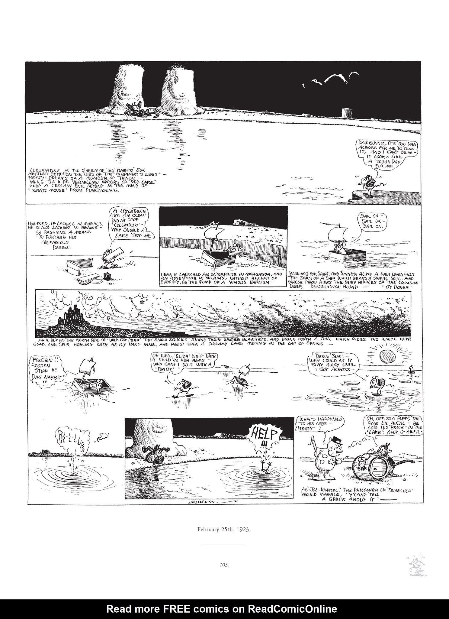 Read online Krazy & Ignatz comic -  Issue # TPB 3 - 103
