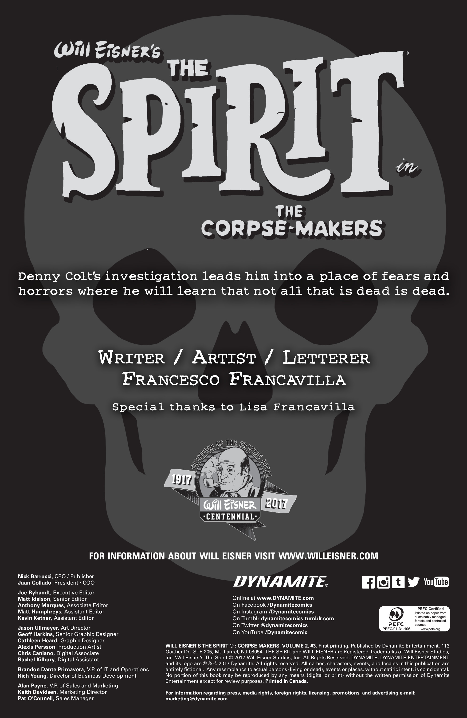Read online Will Eisner's The Spirit: The Corpse Makers comic -  Issue #3 - 2