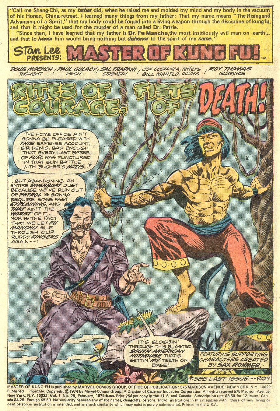 Read online Master of Kung Fu (1974) comic -  Issue #25 - 2