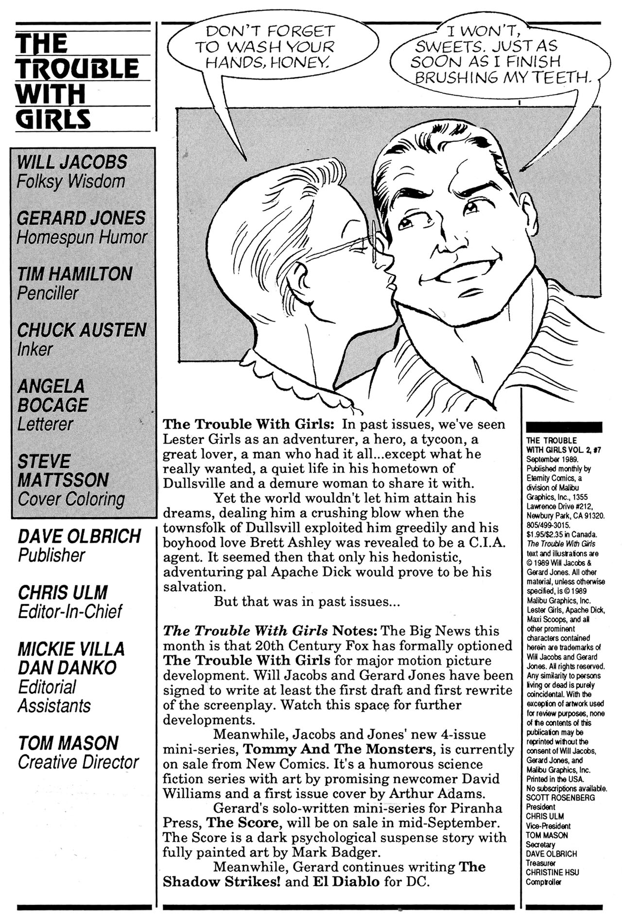 Read online The Trouble With Girls (1989) comic -  Issue #7 - 2