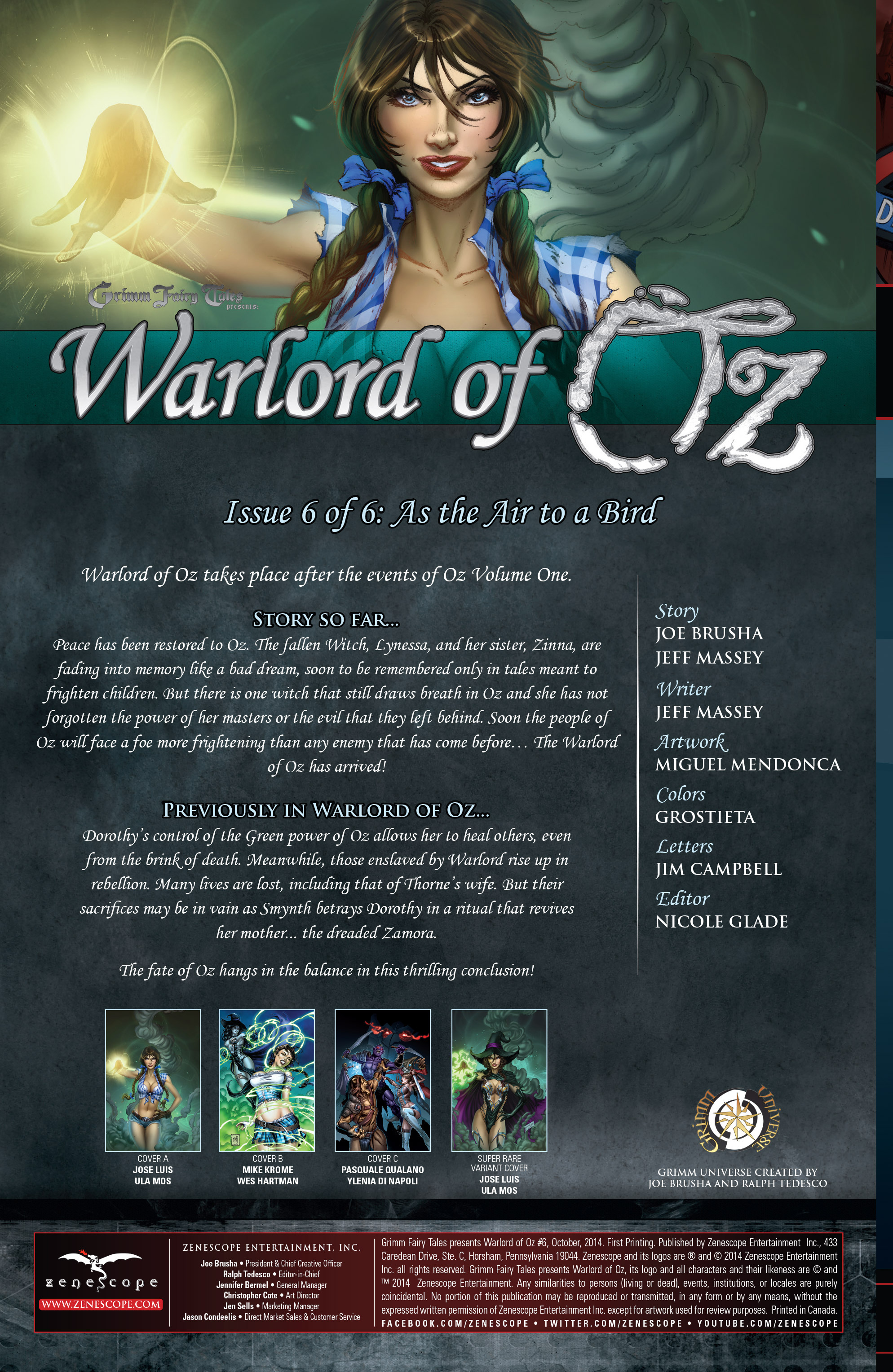 Read online Grimm Fairy Tales presents Warlord of Oz comic -  Issue #6 - 2