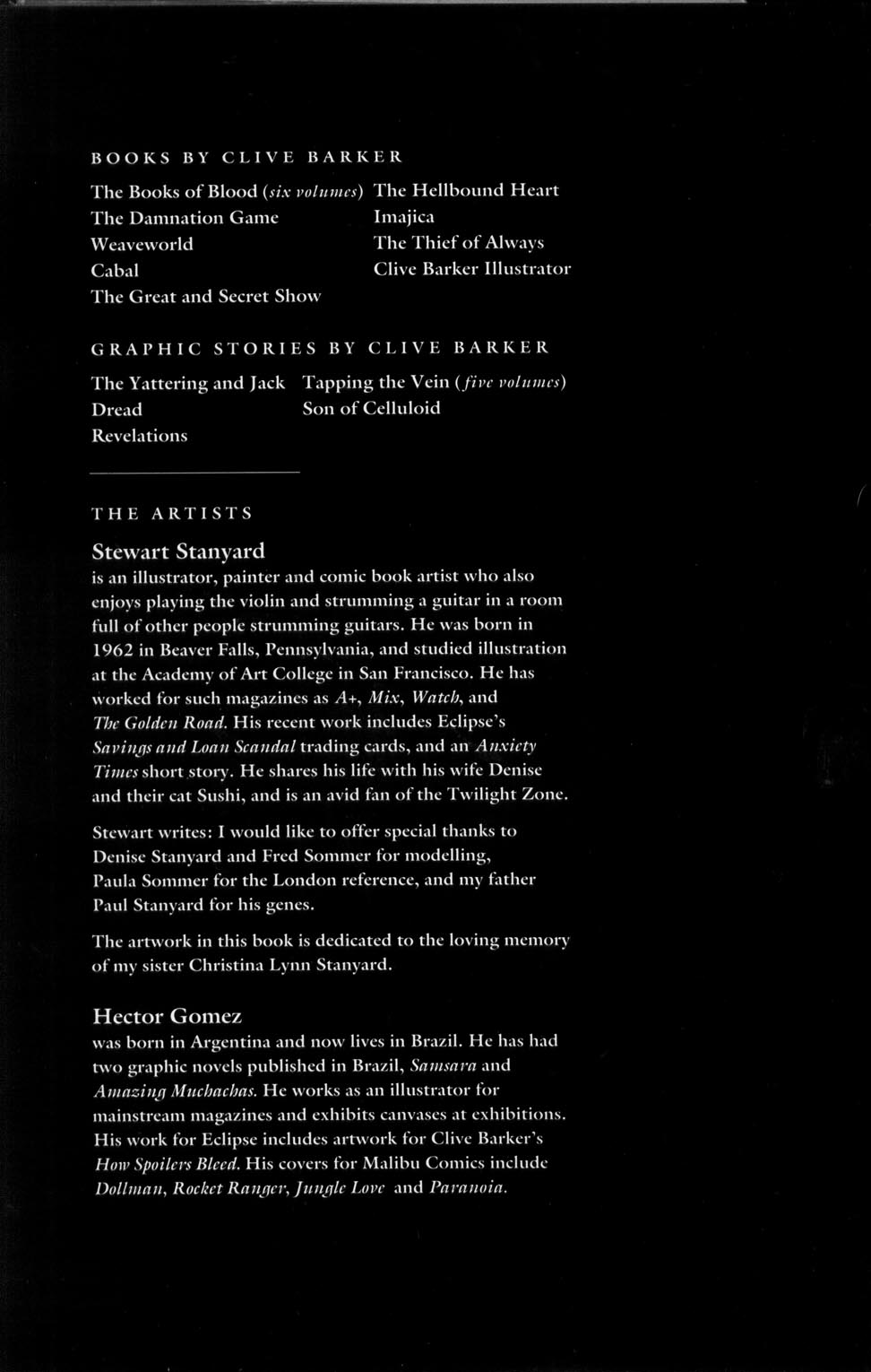 Read online Clive Barker: The Life of Death comic -  Issue # TPB - 3